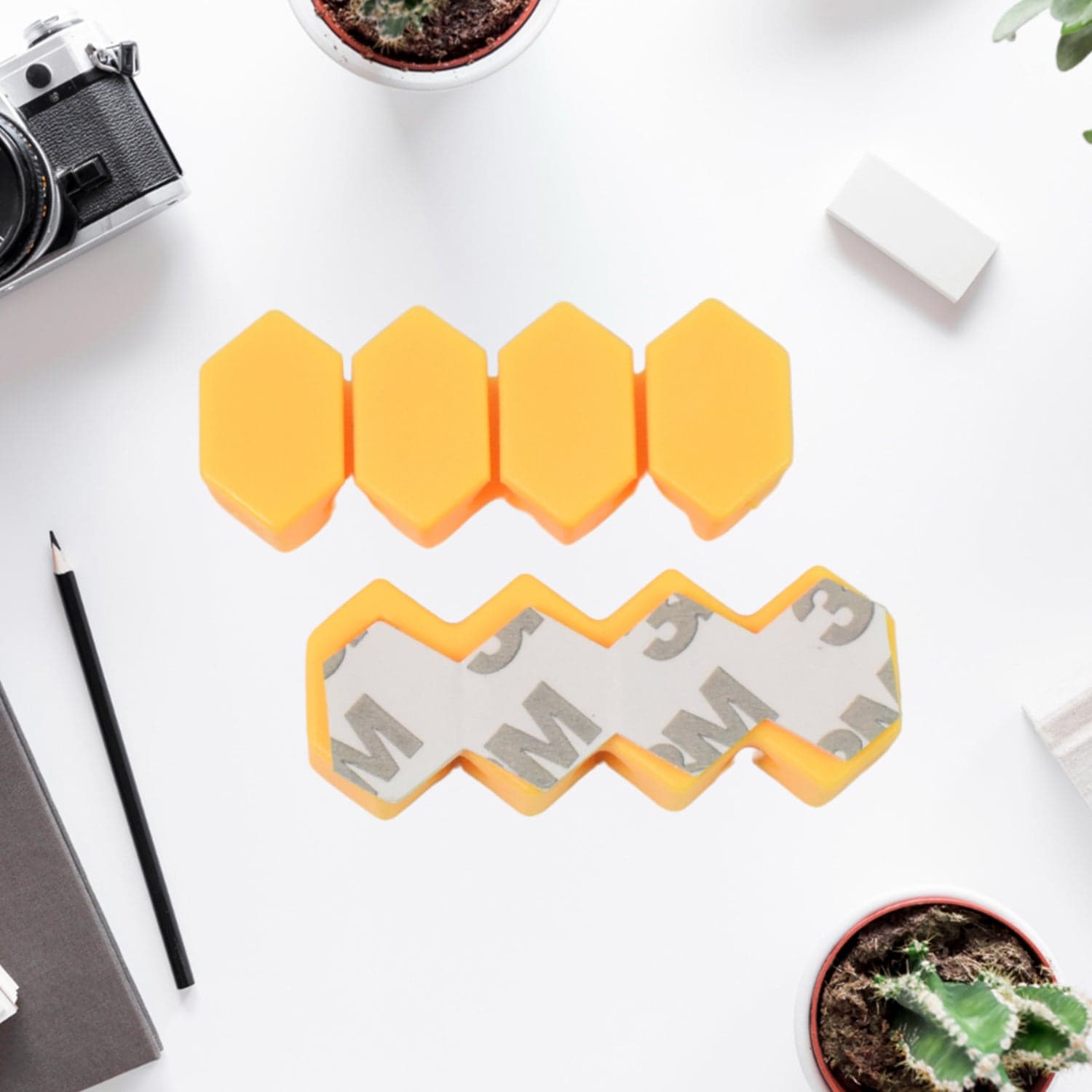Self Adhesive Hooks for Cable Clips, Desktop Cable Organizer (6 Pcs Set / Mix Design) thumbnail 4