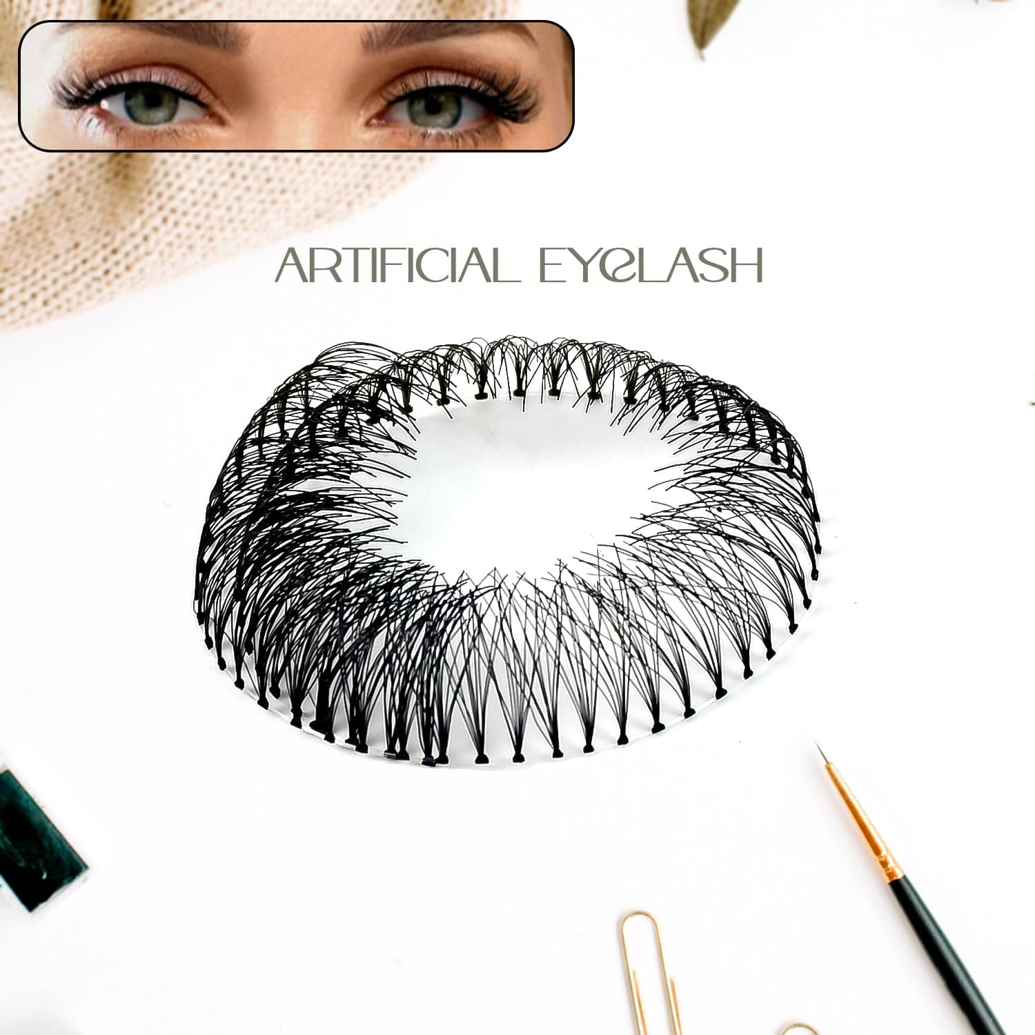 Artificial / Fake Eyelash Extensions Natural & Lightweight (1 Pc / 14 Mm) thumbnail 4