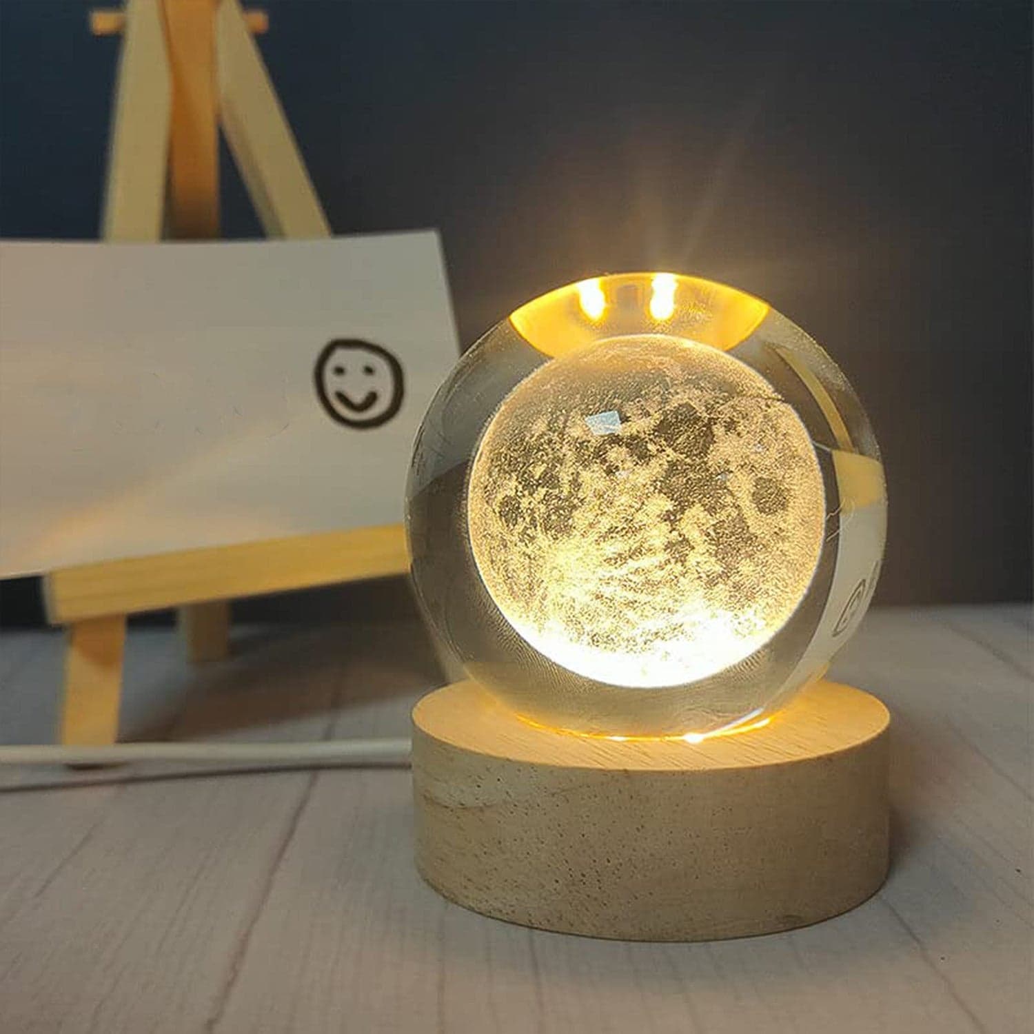 3D Crystal Ball lamps With Base (1 Pc / Mix Design) thumbnail 9