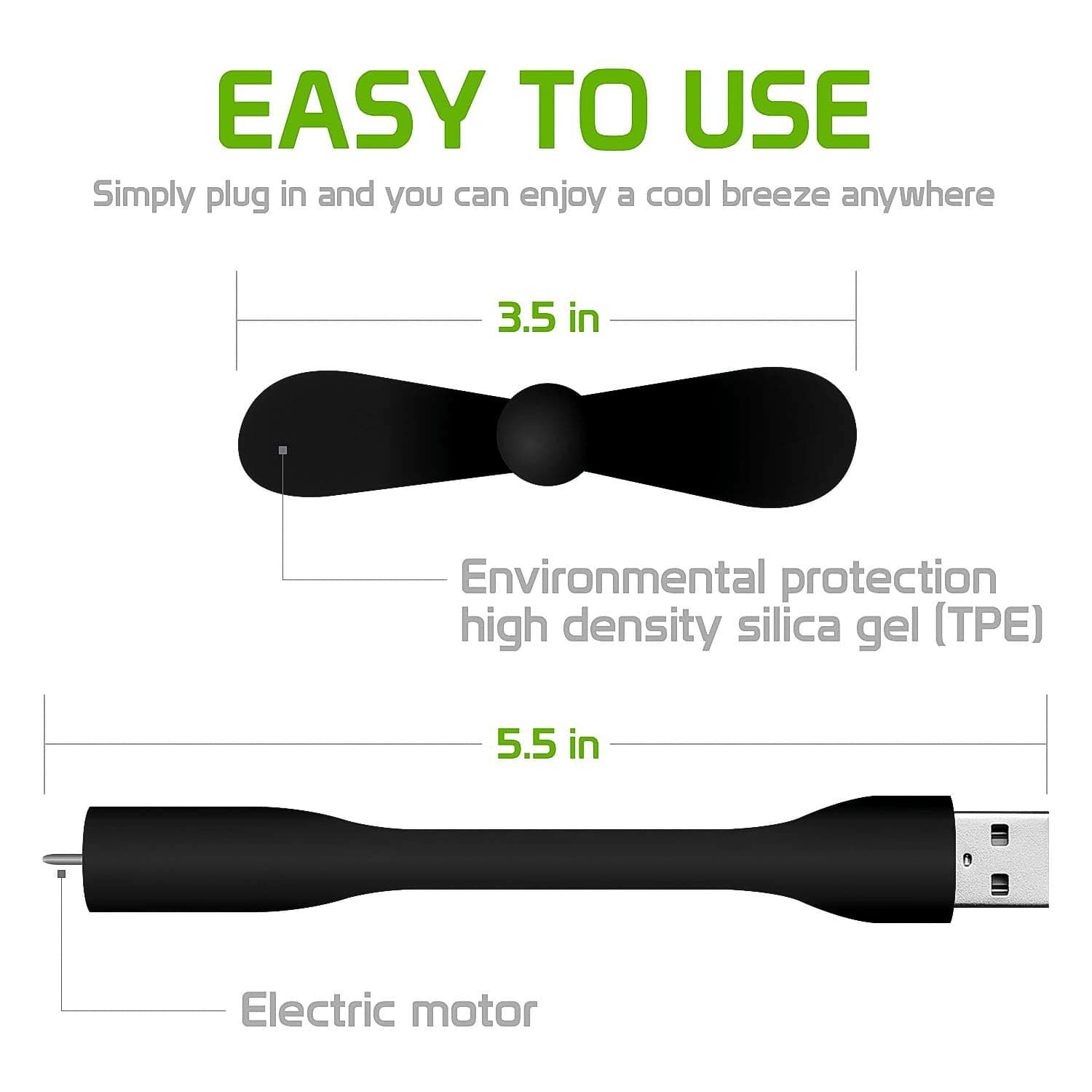 Mini USB Port Fan | Portable Mini USB Fan (1 Pc) thumbnail 6