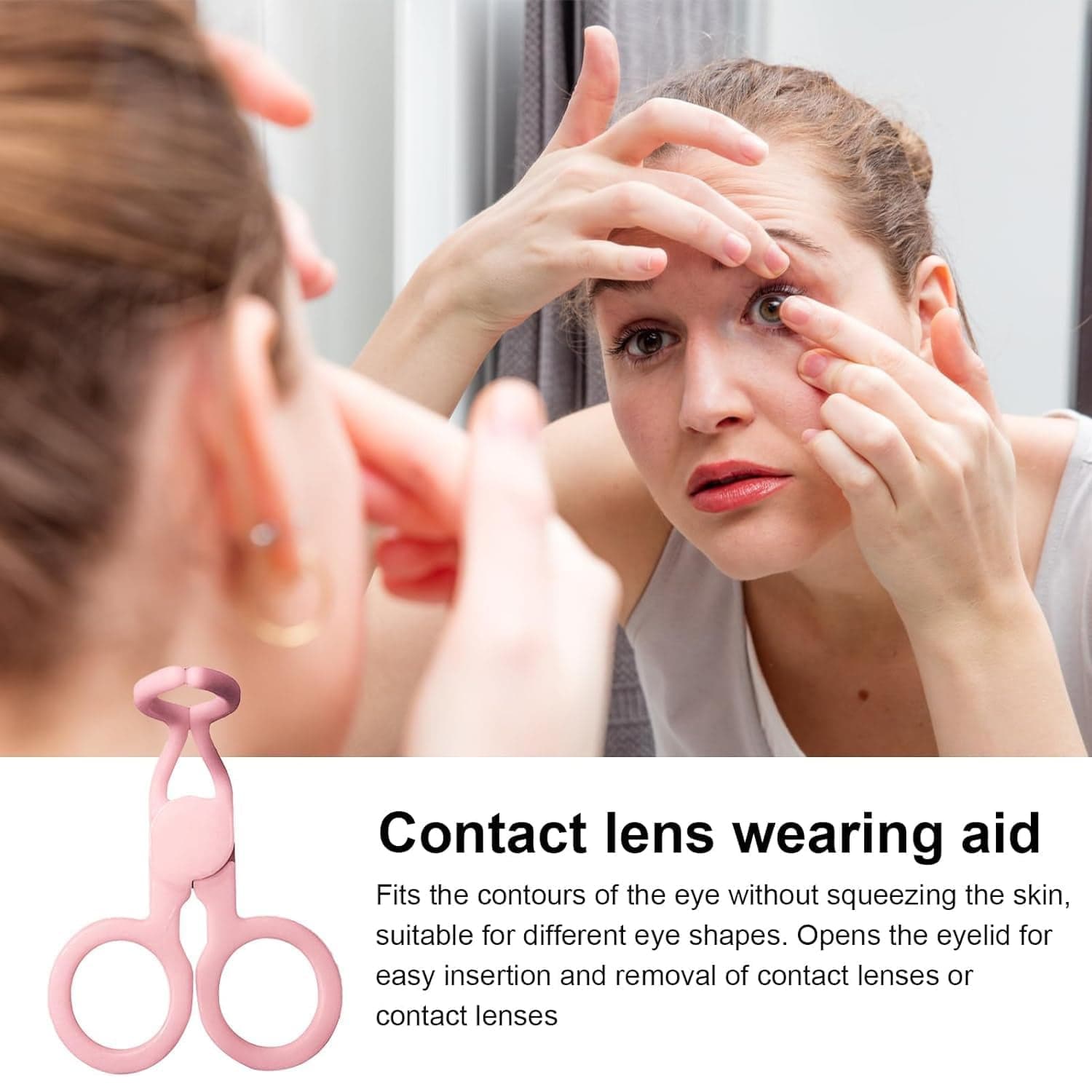 Plastic Ergonomic Women Eye Care Contact Lenses Inserter Remover Tool (1 Pc) thumbnail 3