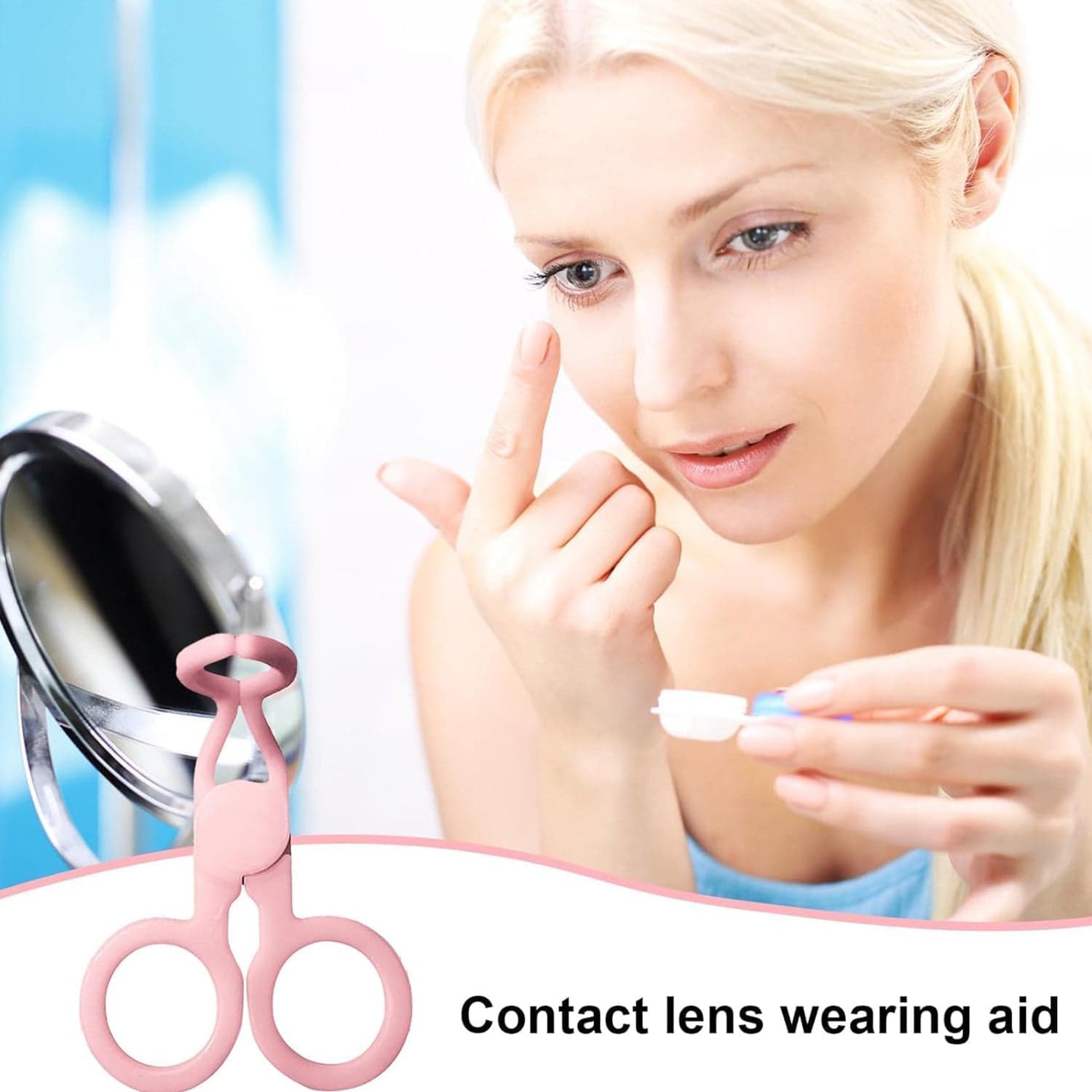 Plastic Ergonomic Women Eye Care Contact Lenses Inserter Remover Tool (1 Pc) thumbnail 4