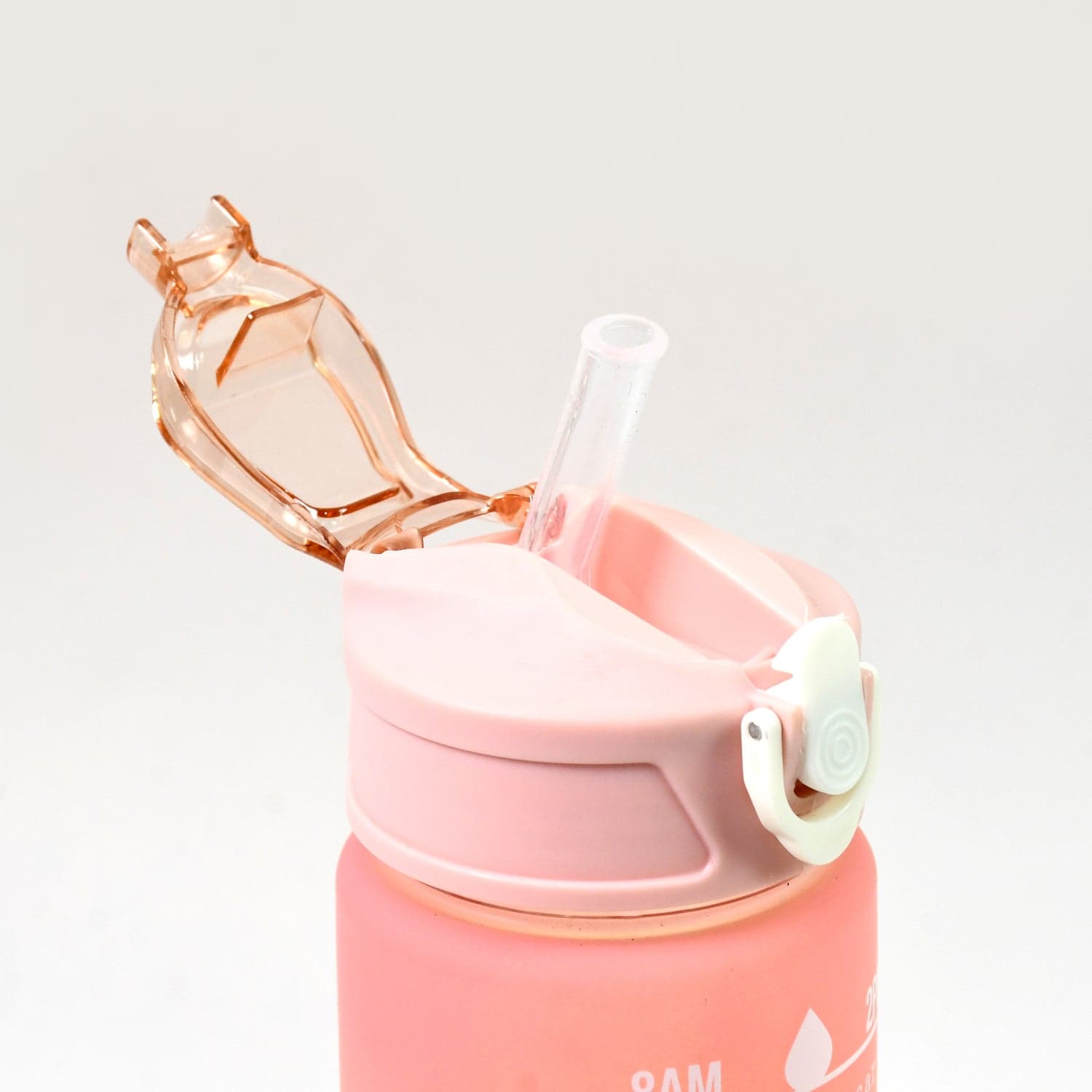 Plastic Colorful Motivational Water Bottle with Straw (750 ML) thumbnail 3