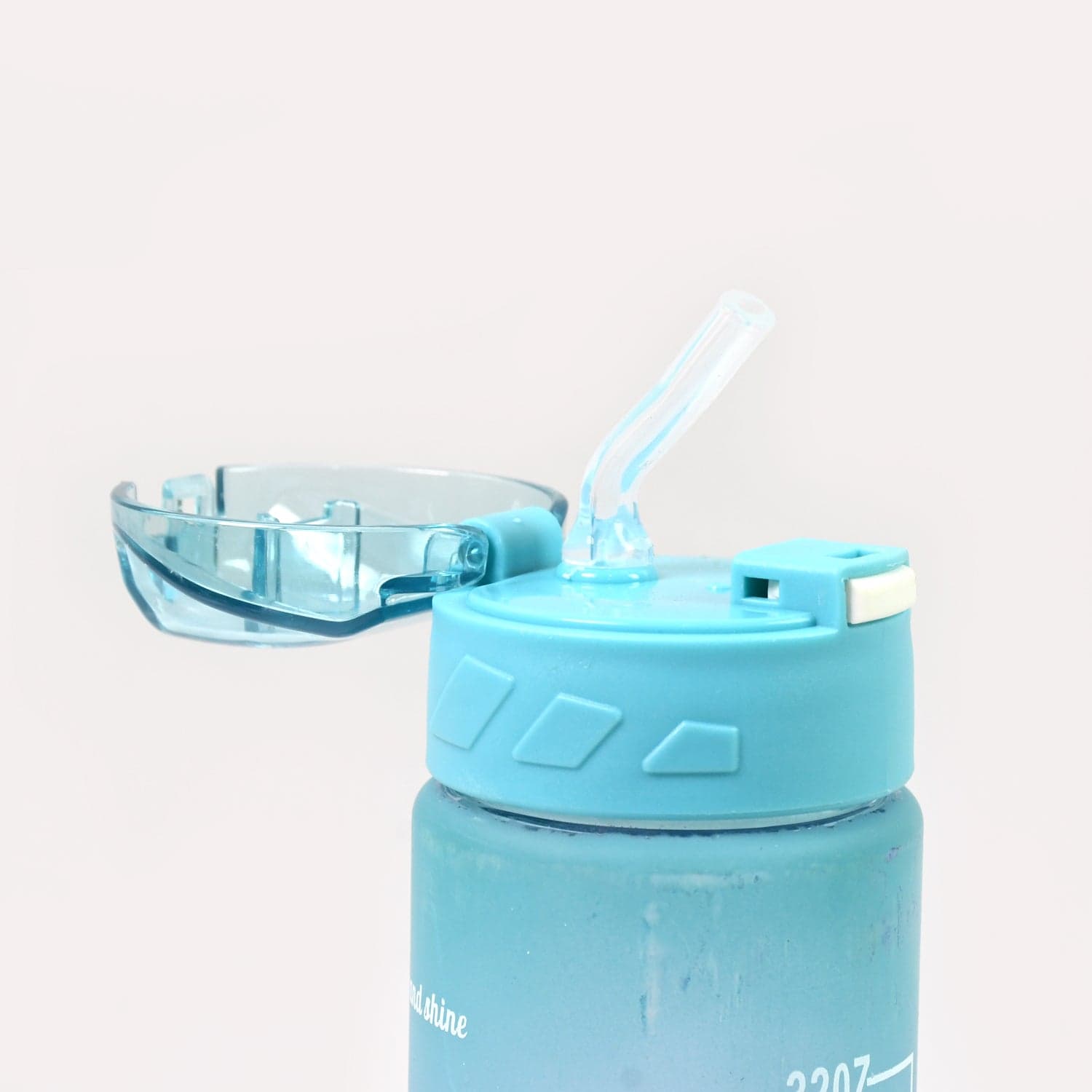 Plastic Colorful Motivational Water Bottle with Straw (900 ML) thumbnail 3