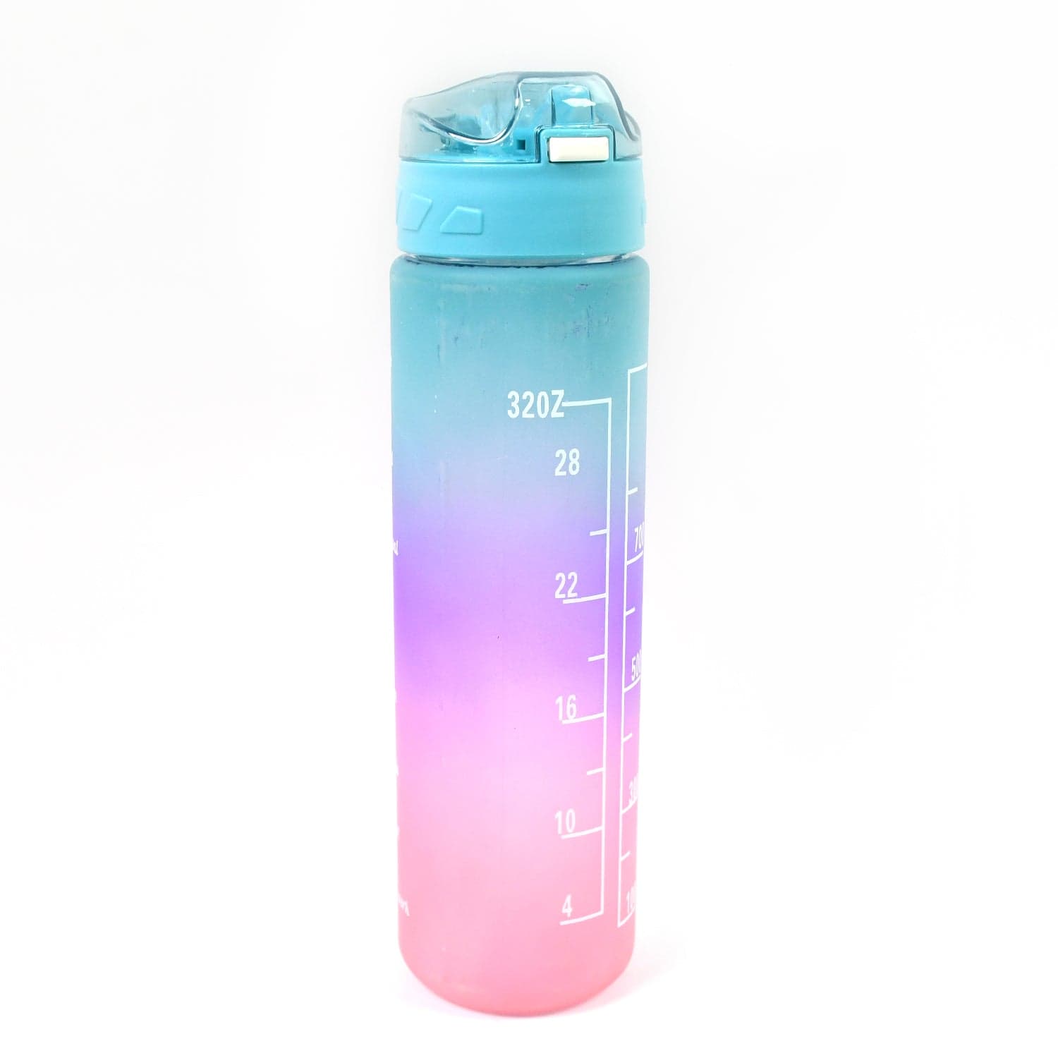 Plastic Colorful Motivational Water Bottle with Straw (900 ML) thumbnail 5