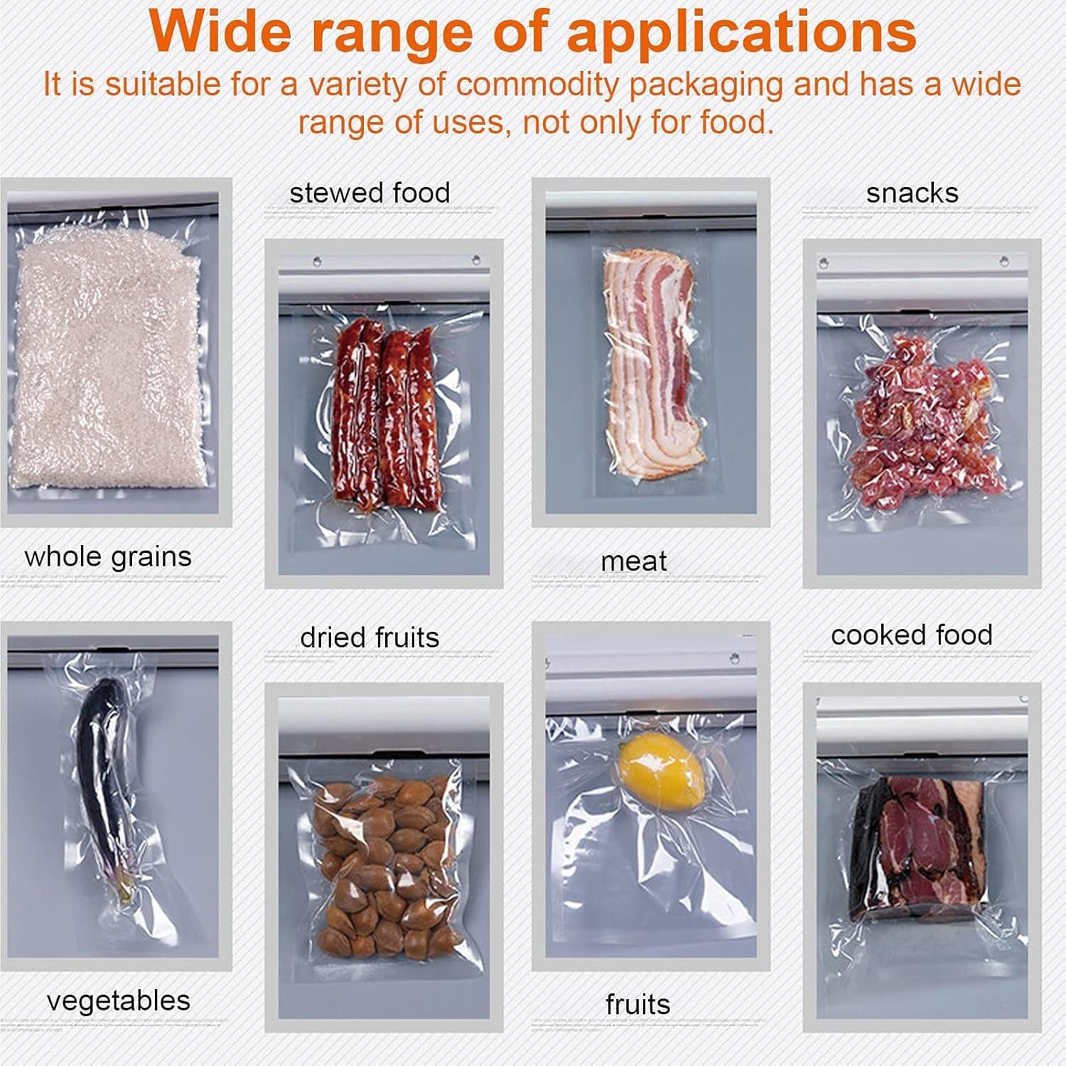 Vacuum Sealer Machine with 10 Bags, Automatic Hands-Free, Smart Food Preservation (1 Set) thumbnail 9