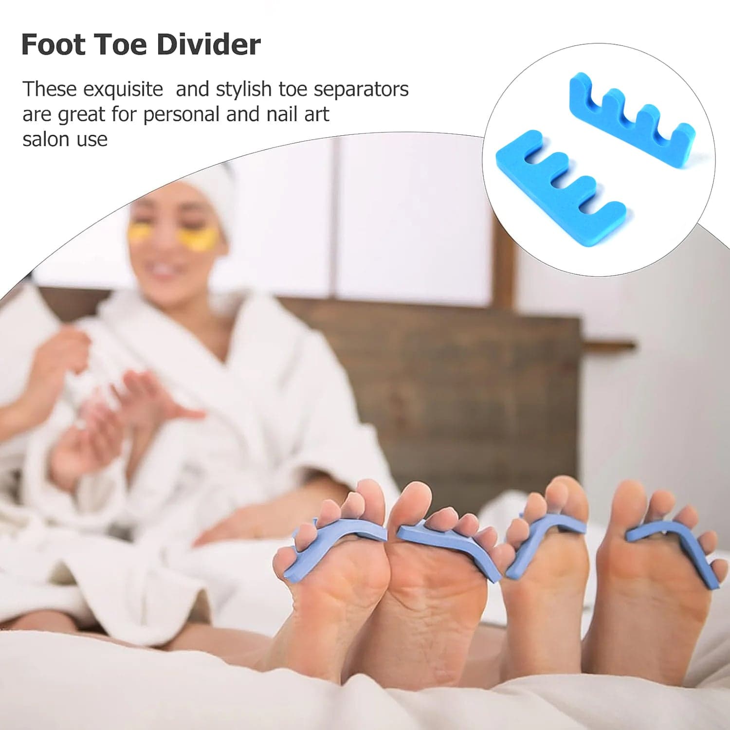 Toe Separators, Toe Spacers Sponge Toe Stretcher Pedicures (1 Pair) thumbnail 3