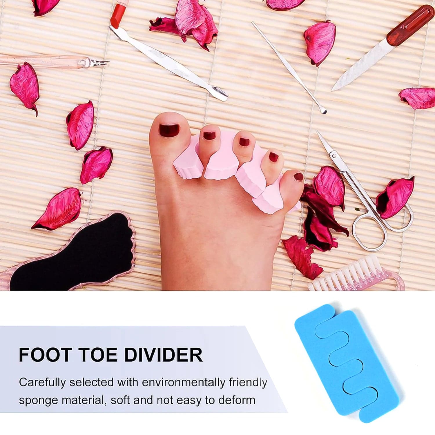 Toe Separators, Toe Spacers Sponge Toe Stretcher Pedicures (1 Pair) thumbnail 4