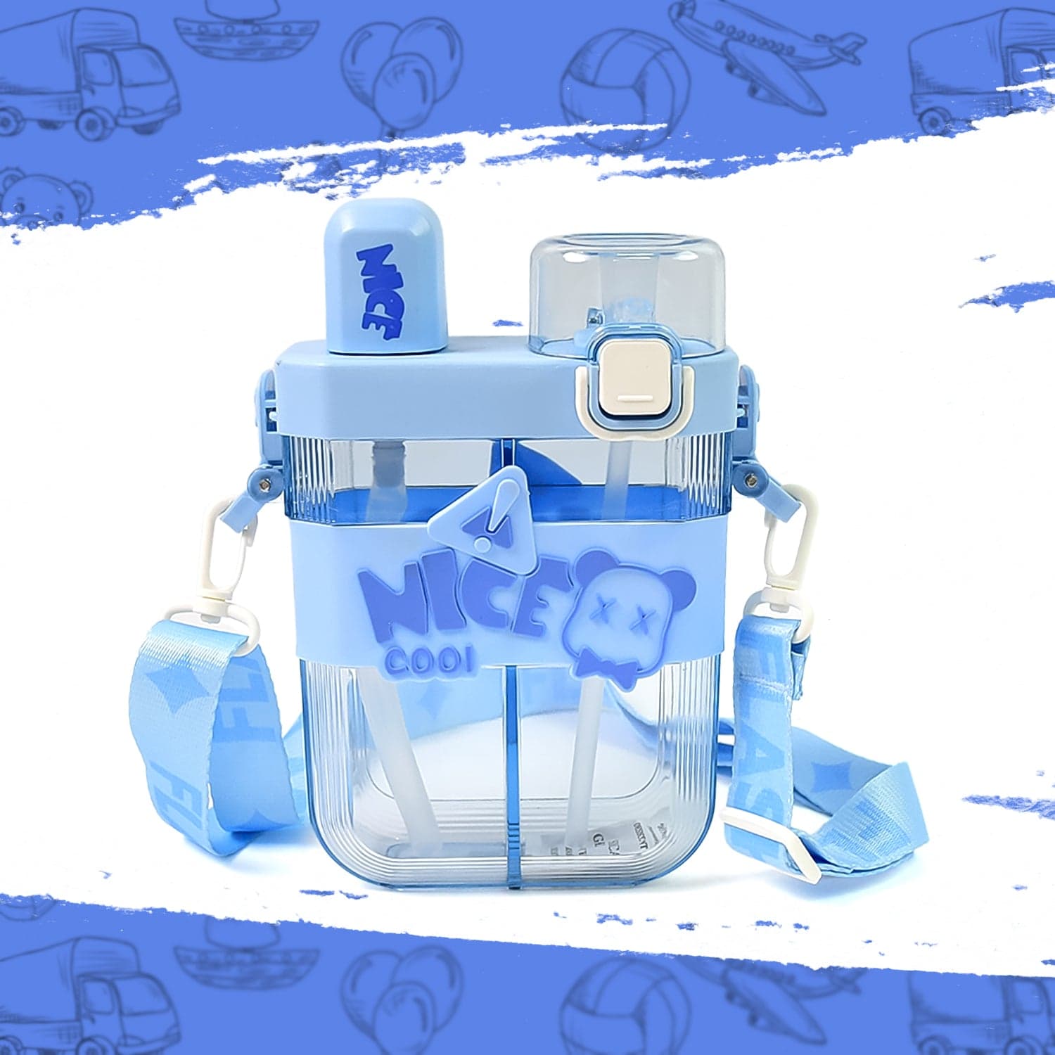 Stylish 2in1 Dual Compartment Water Bottle thumbnail 1