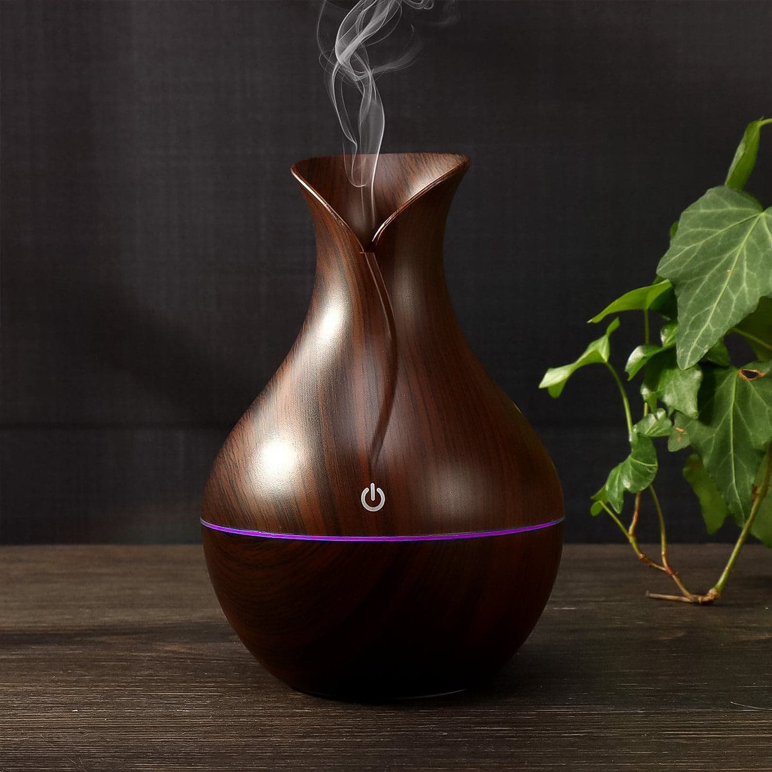 Mini Wooden Vase Pot Diffuser Cool Mist Atomization Humidifier (1 Pc) thumbnail 4