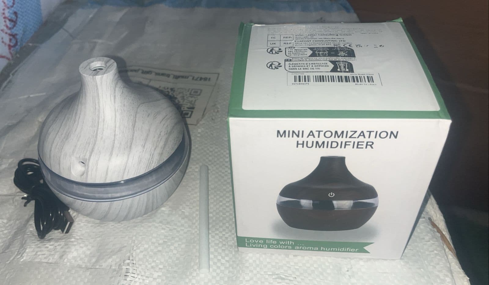 Mini Wooden Vase Pot Diffuser Cool Mist Atomization Humidifier (1 Pc) thumbnail 8