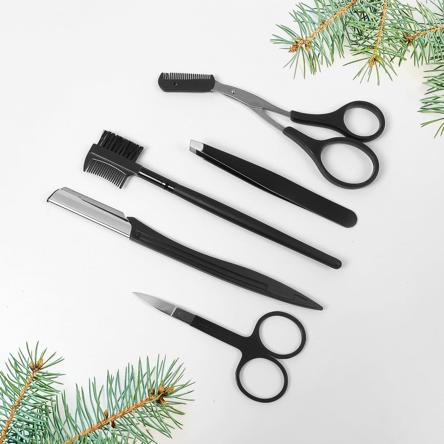 Eyebrow Kit, 5 in 1 Tweezers for Eyebrows (1 Set) thumbnail 3