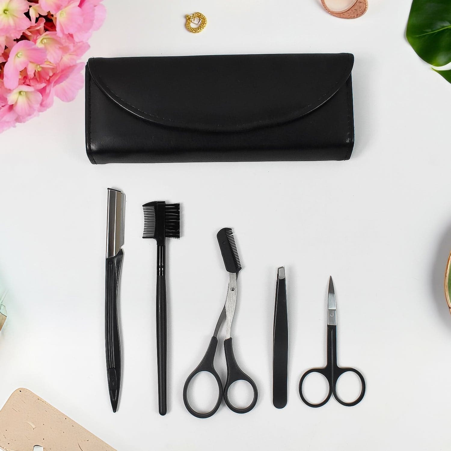 Eyebrow Kit, 5 in 1 Tweezers for Eyebrows (1 Set) thumbnail 8