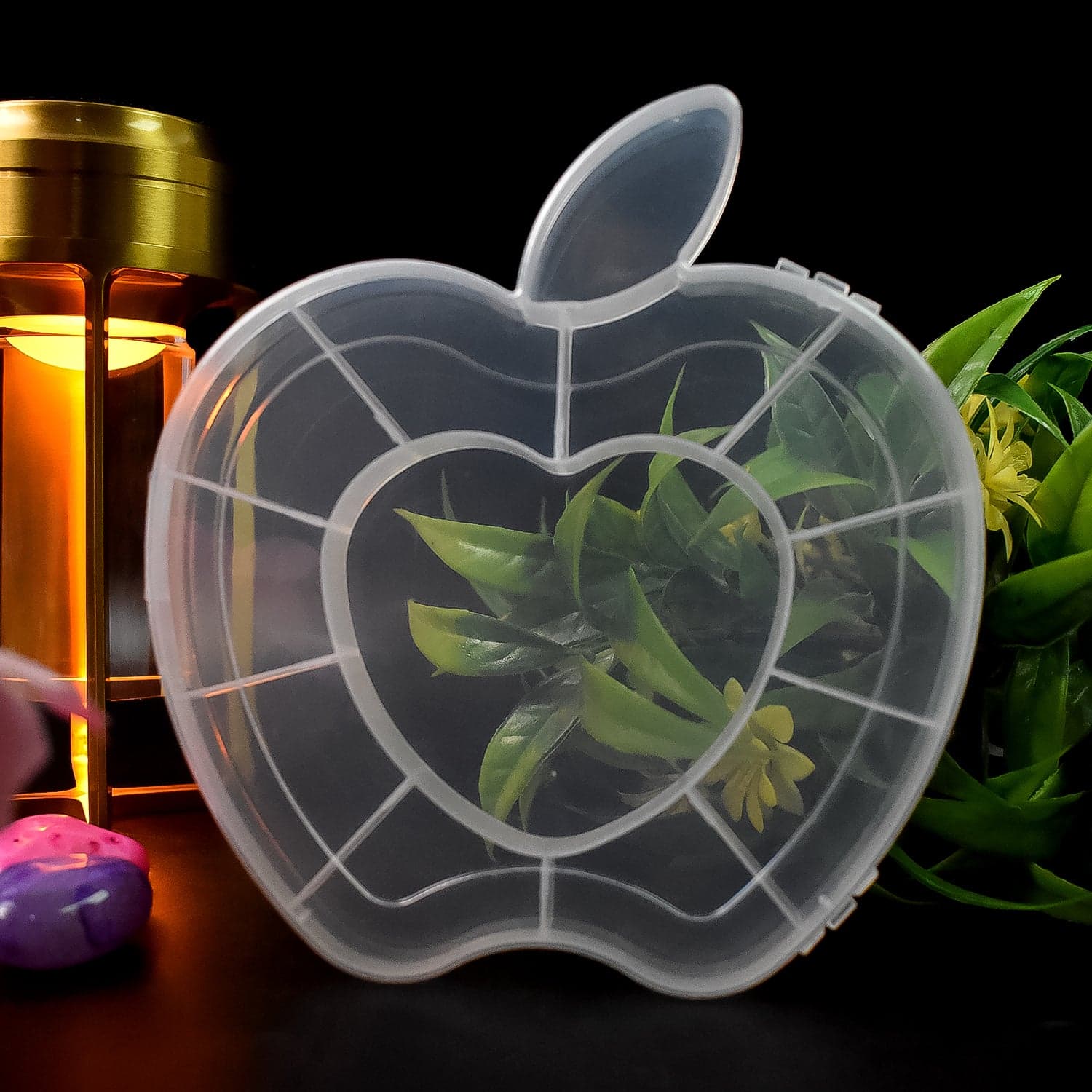 Plastic Apple Shape Jewellery Storage Box (1 Pc) thumbnail 1