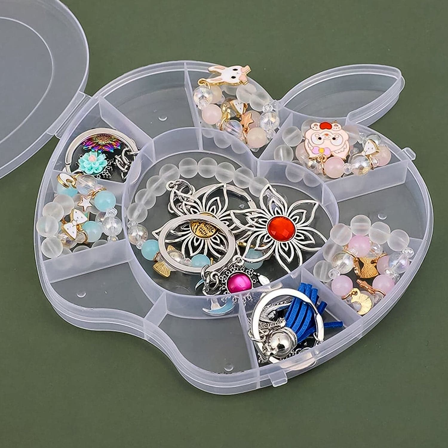 Plastic Apple Shape Jewellery Storage Box (1 Pc) thumbnail 3