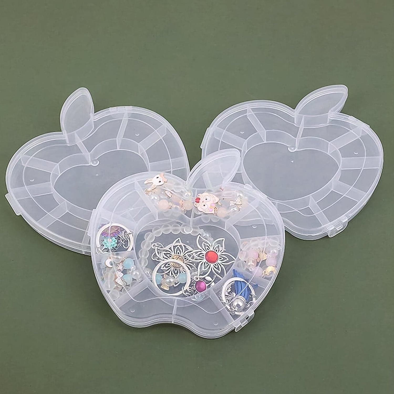 Plastic Apple Shape Jewellery Storage Box (1 Pc) thumbnail 7