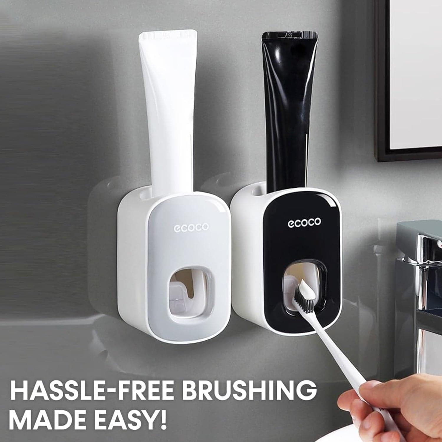 ABS Automatic Toothpaste Dispenser Space Saving for Home Bath Accessory (1 Pc) thumbnail 4