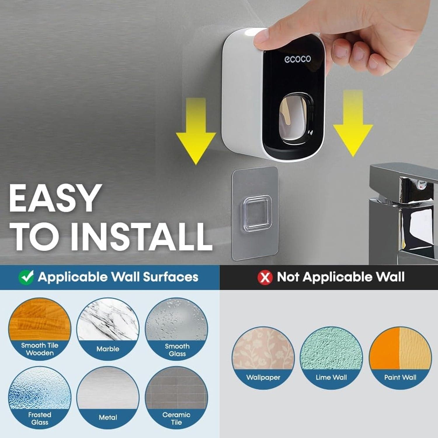 ABS Automatic Toothpaste Dispenser Space Saving for Home Bath Accessory (1 Pc) thumbnail 6