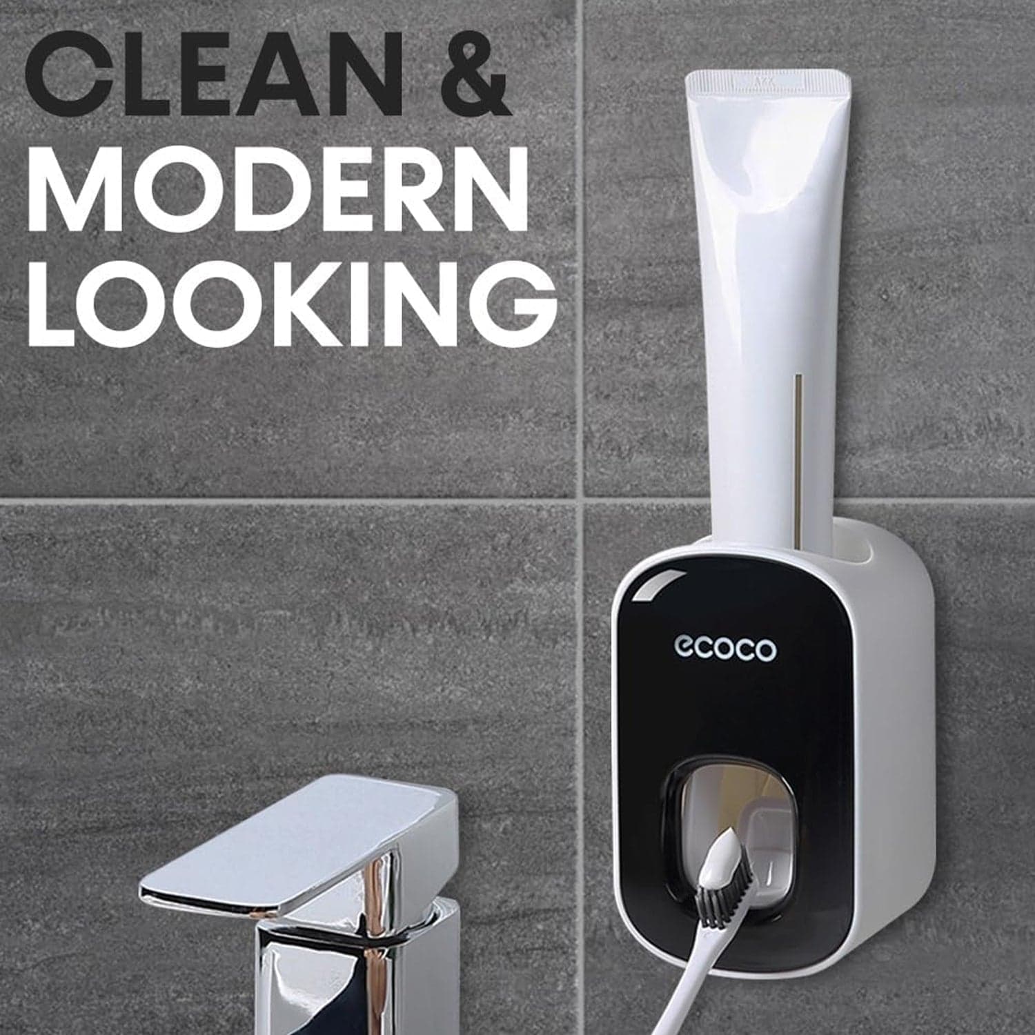 ABS Automatic Toothpaste Dispenser Space Saving for Home Bath Accessory (1 Pc) thumbnail 8