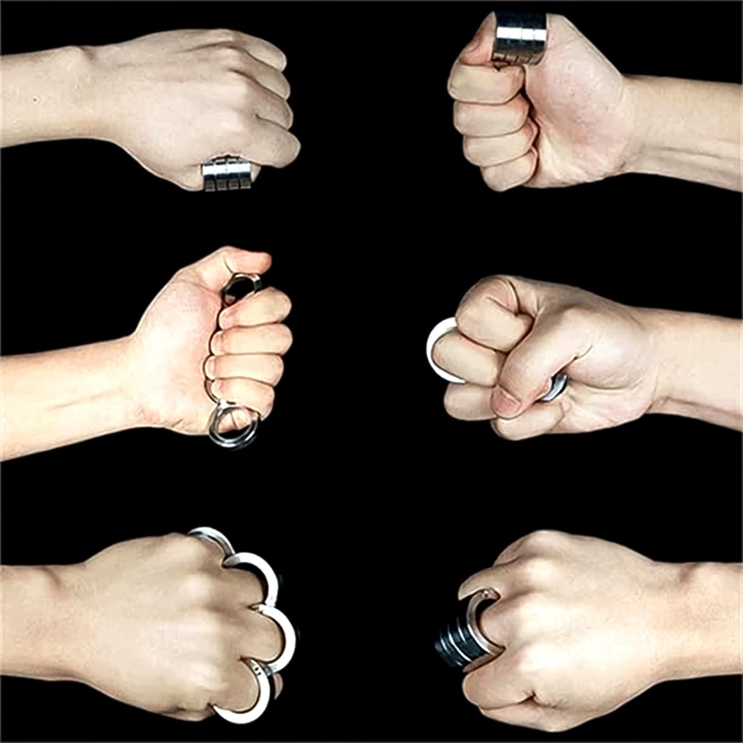 Portable 4 Finger Ring Unique Rotating Folding Ring (1 Set) thumbnail 4