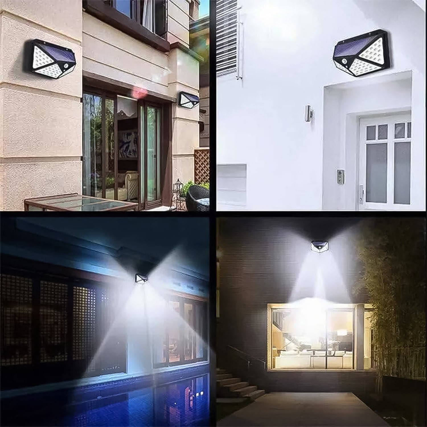 Outdoor Solar Lamp 100 LED Solar Light PIR Motion Sensor Wall Light ( 1 Pc) thumbnail 5