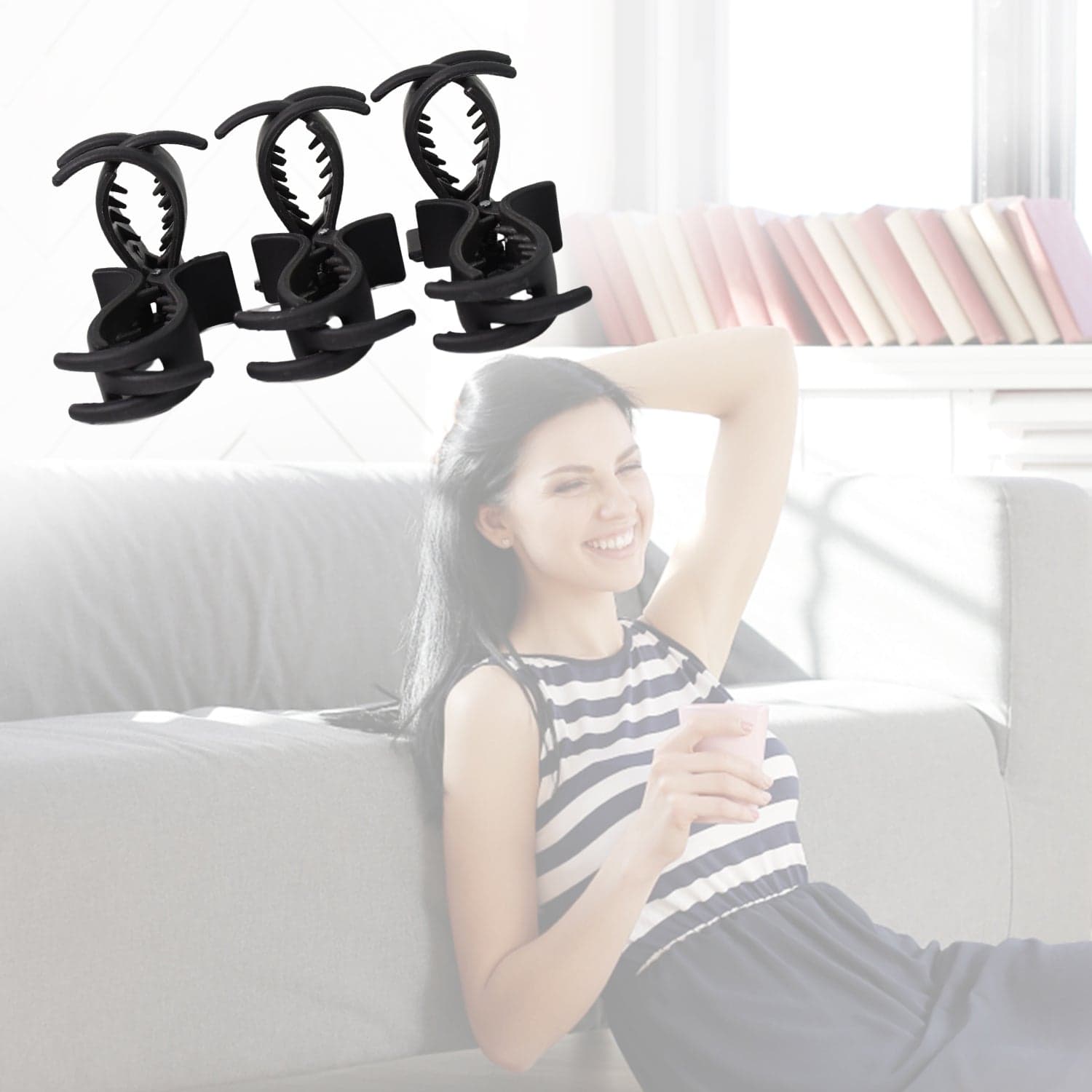Big Hair Clips for Girls Kids Hair Accessories (6 Pcs Set / Black), Hair accessories thumbnail 5