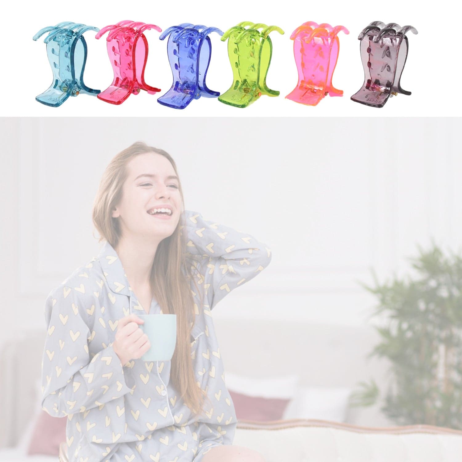 Big Hair Clips For Girls Kids Hair Accessories (6 Pcs Set / Transparent) thumbnail 3