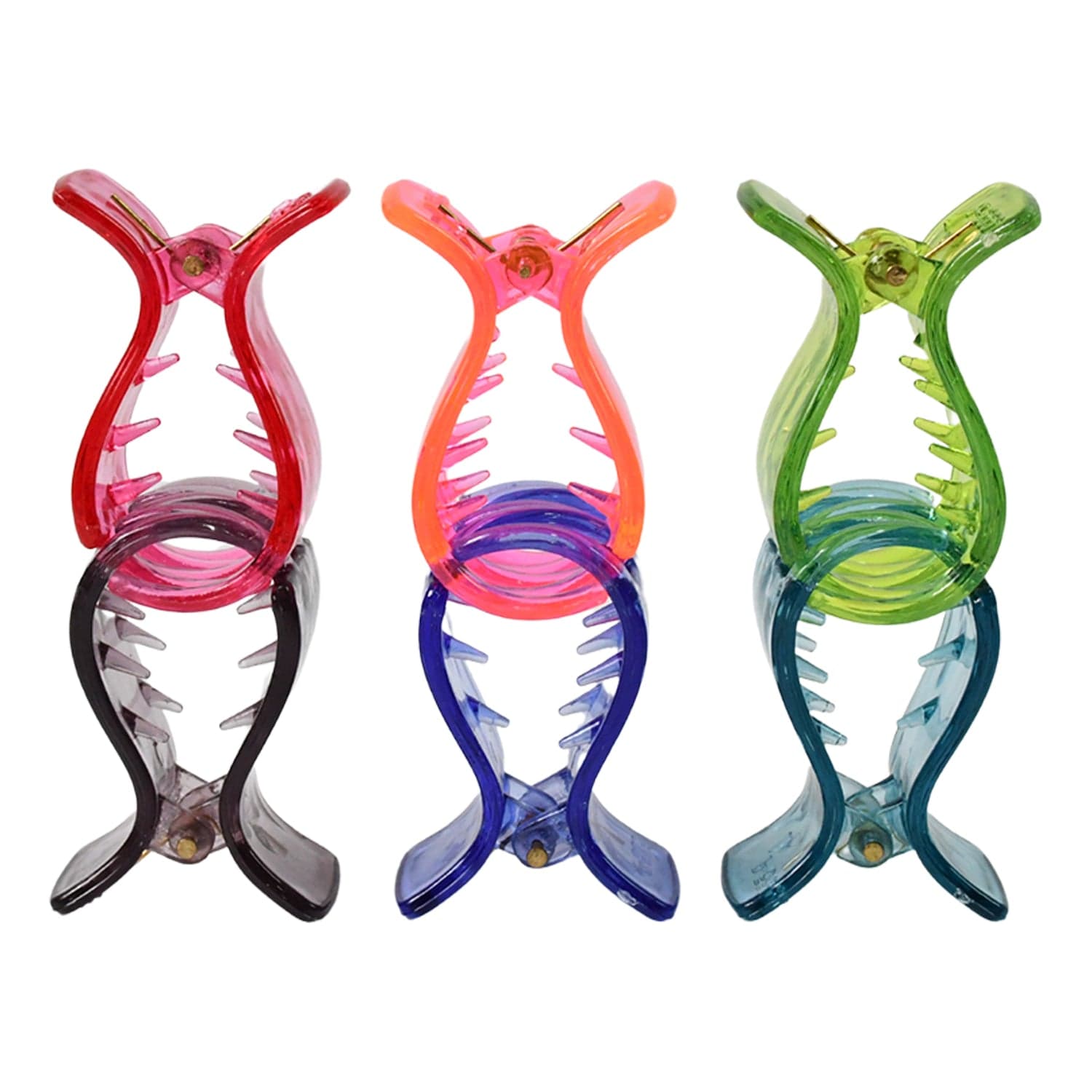 Big Hair Clips For Girls Kids Hair Accessories (6 Pcs Set / Transparent) thumbnail 6