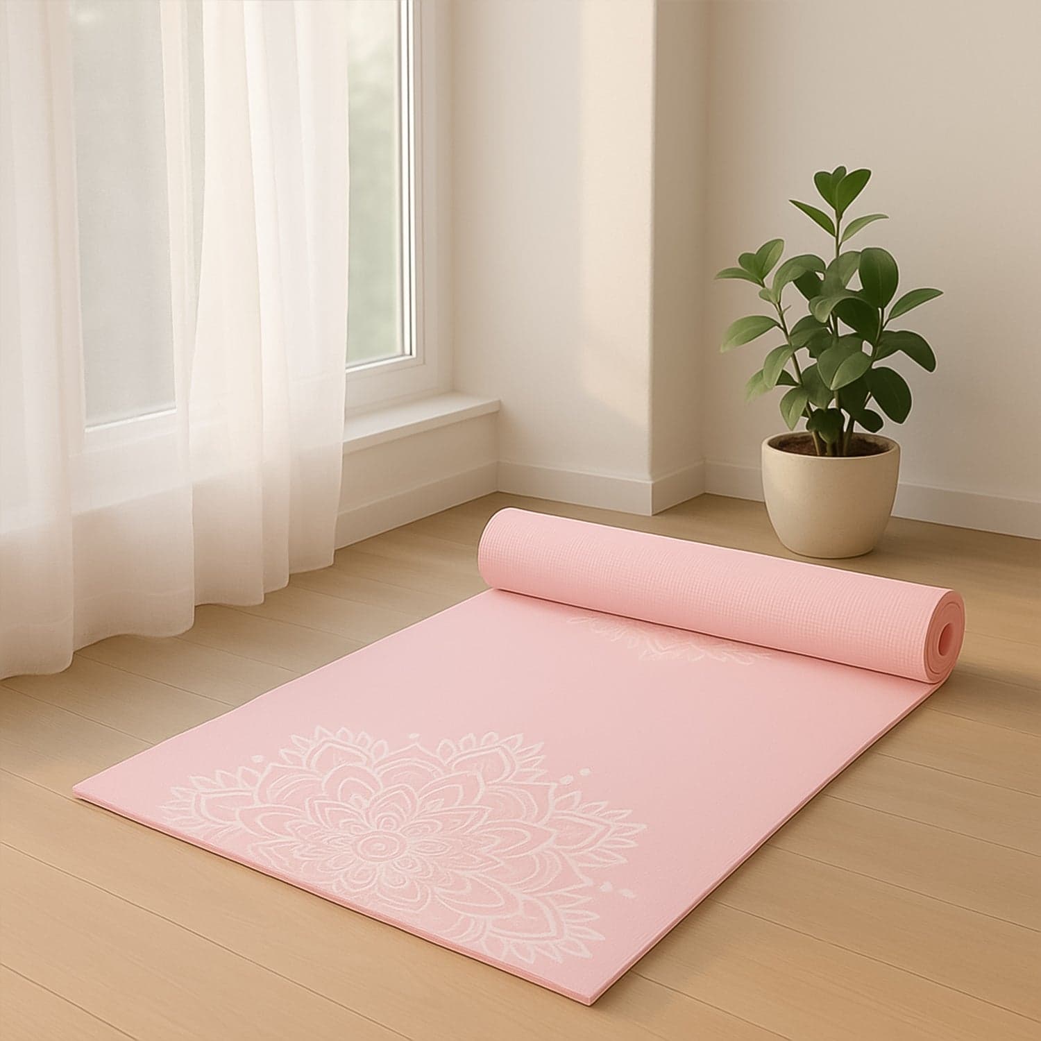 Premium Non Slip Printed Yoga Mat Mix Color 1 Pc thumbnail 3