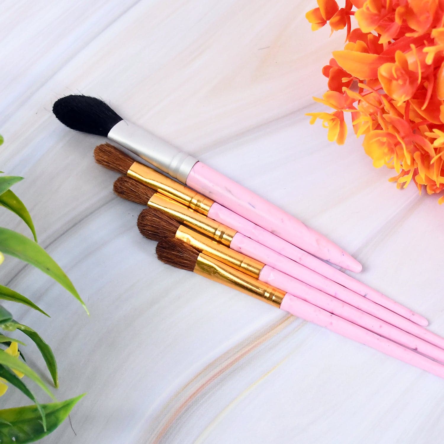 5pc Makeup Brush tools kit (5 Pcs Set / Mix Color) thumbnail 3