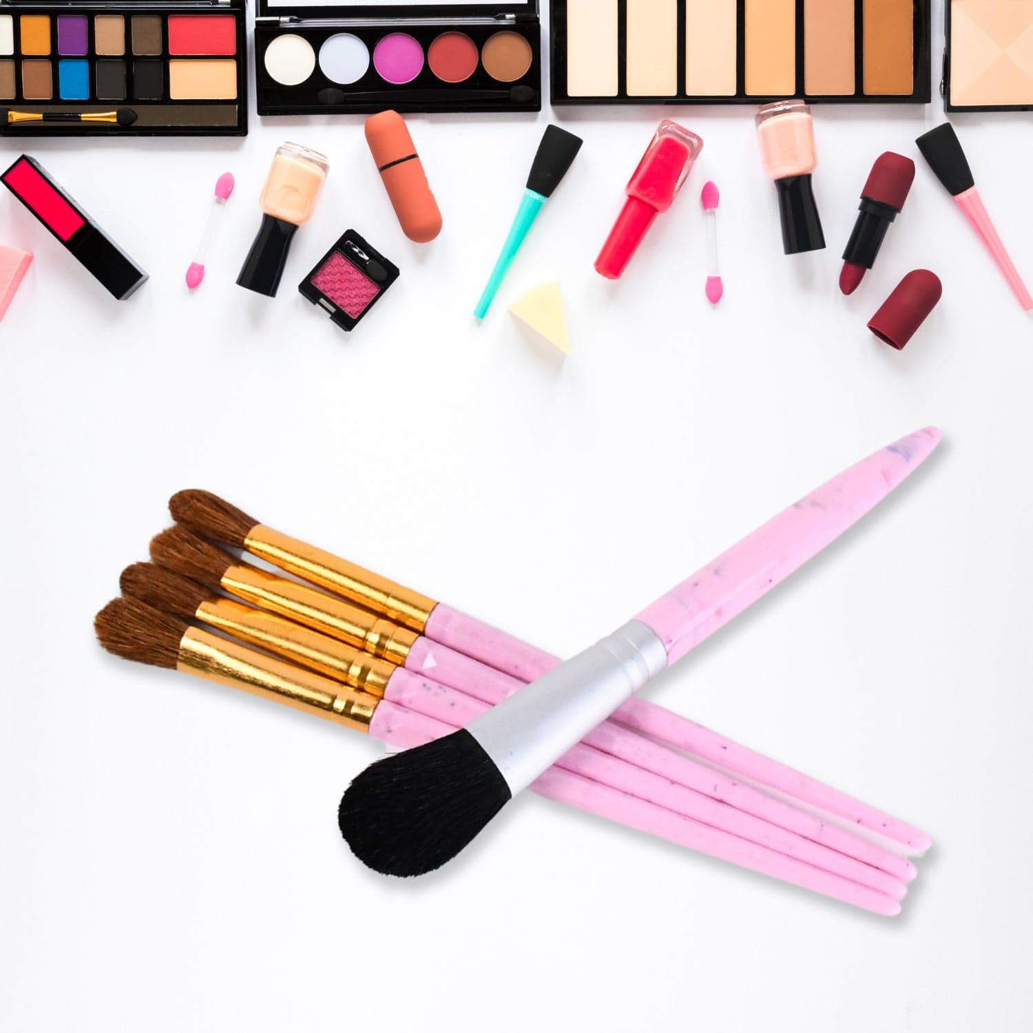 5pc Makeup Brush tools kit (5 Pcs Set / Mix Color) thumbnail 4