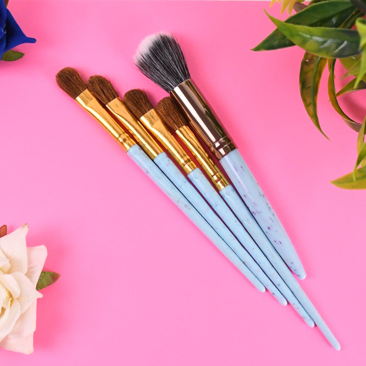 5pc Makeup Brush tools kit (5 Pcs Set / Mix Color) thumbnail 9