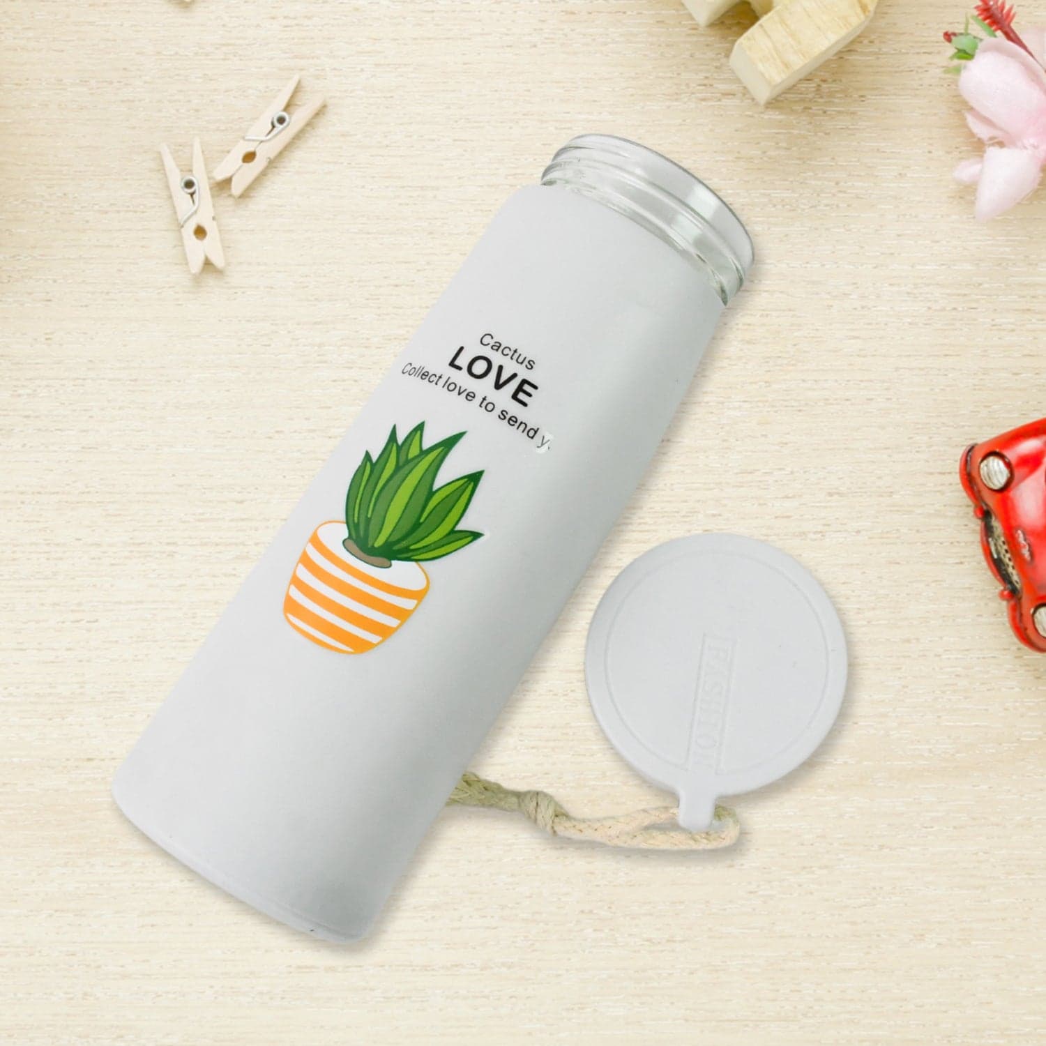 Outdoor sport Glass water bottle leakproof (450 ML) thumbnail 3