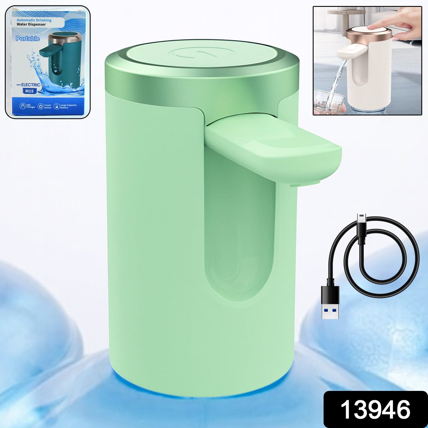 USB Rechargeable Automatic Water Dispenser for 20 Litre Bottle (1 Pc) thumbnail 2