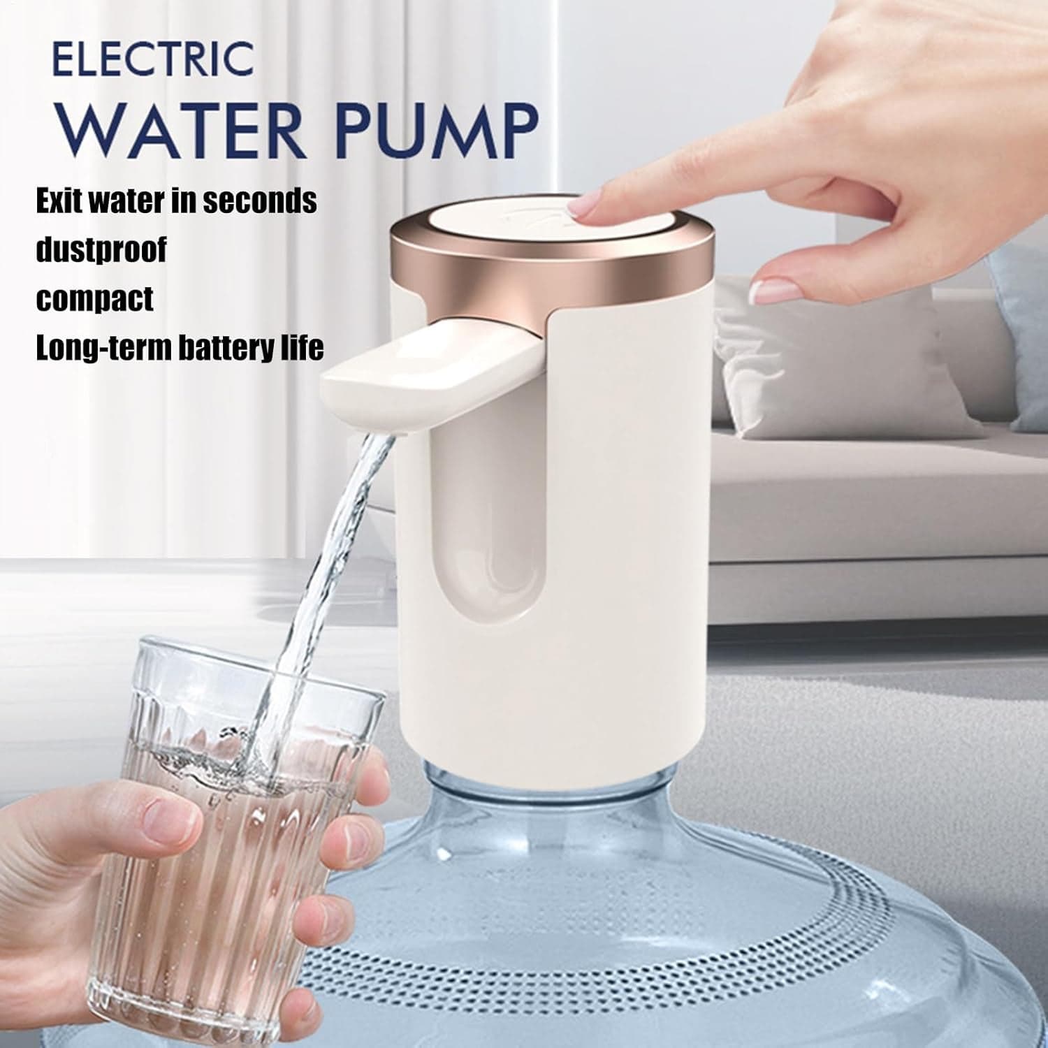 USB Rechargeable Automatic Water Dispenser for 20 Litre Bottle (1 Pc) thumbnail 3