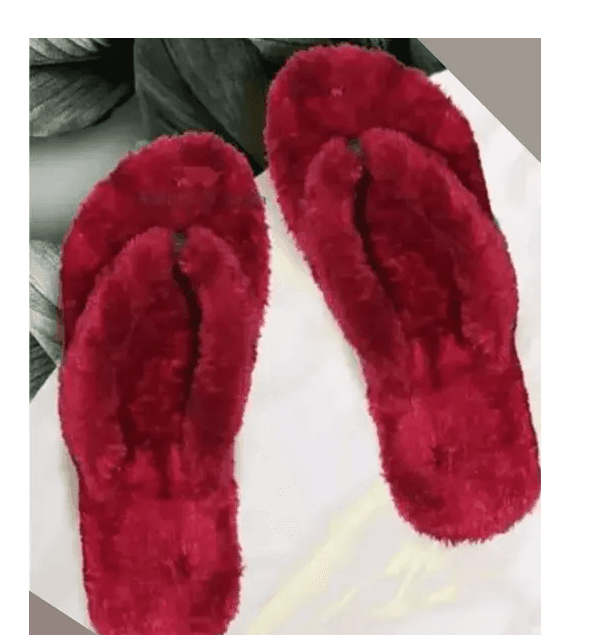 LIFEO Maroon Cozy Comforts Meets Affordable Luxury Ladies Synthetic Fur Slippers thumbnail 2