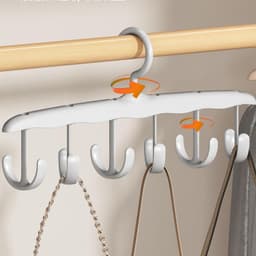 Rotatable Tank Top Hanger of Space Saving Closet Organizer for Dorms & Apartments (12-Hook)