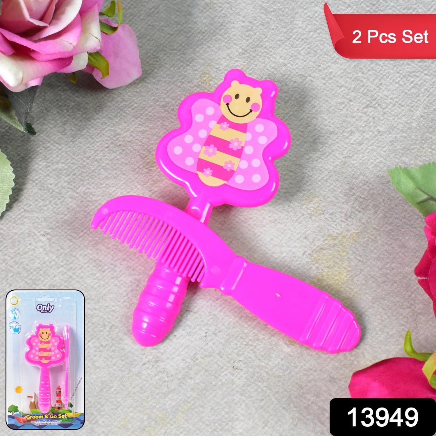 Baby comb and brush hair set (1 Pc / Mix Color), Hair accessories thumbnail 2