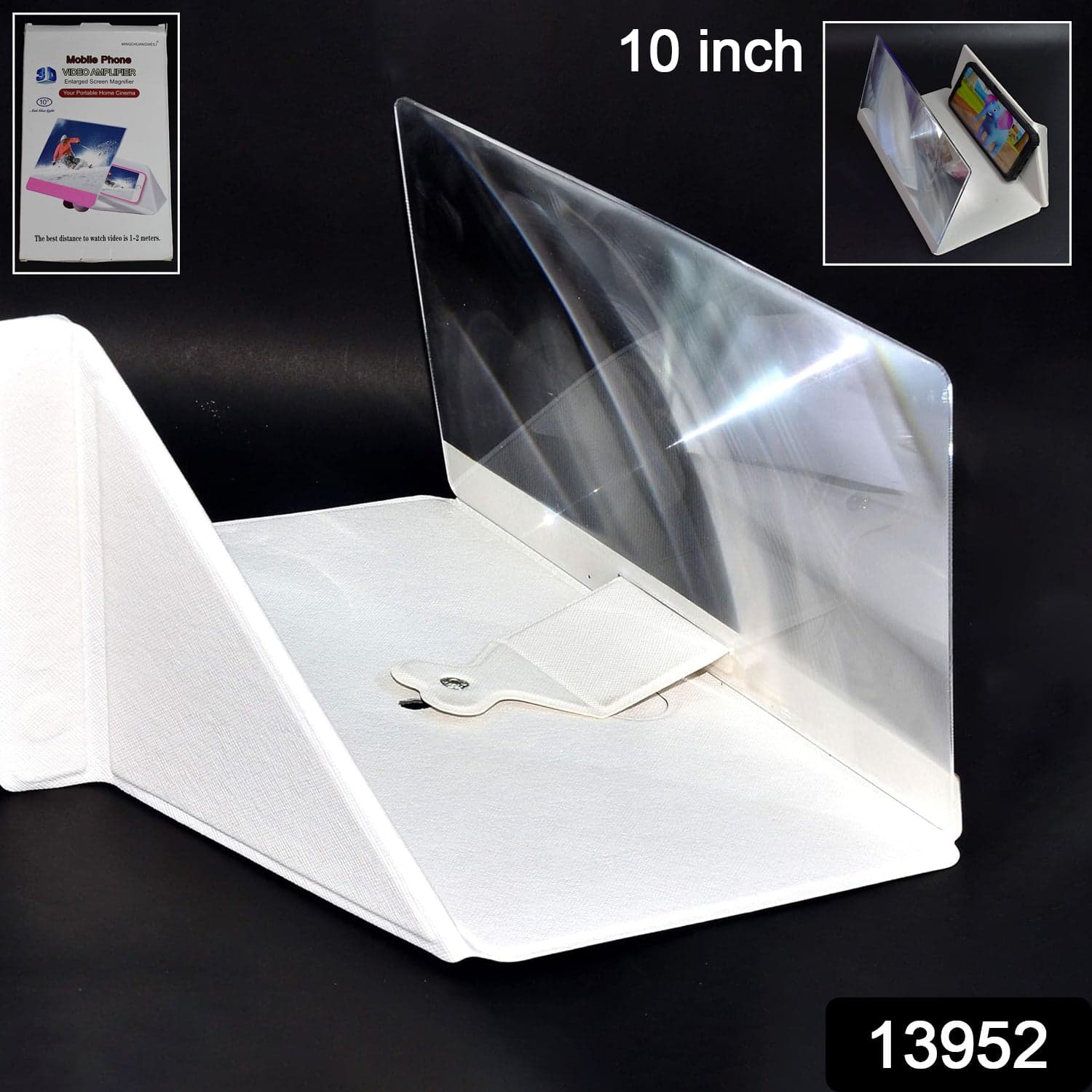 3D HD Mobile Phone Screen Magnifier Amplifier (1 Pc / 10 Inch) thumbnail 2