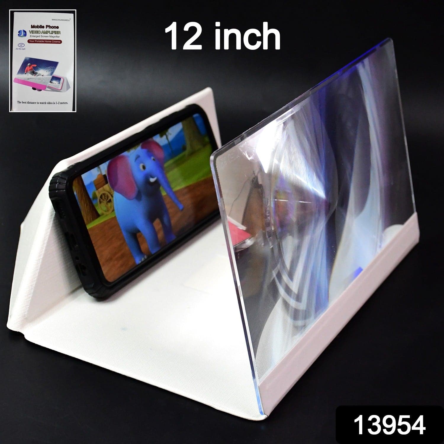 3D HD Mobile Phone Screen Magnifier Amplifier (1 Pc / 12 Inch) thumbnail 2