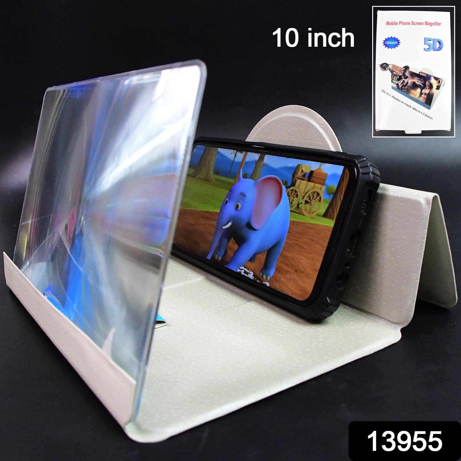 5D HD Mobile Phone Screen Magnifier Amplifier (1 Pc / 10 Inch) thumbnail 2