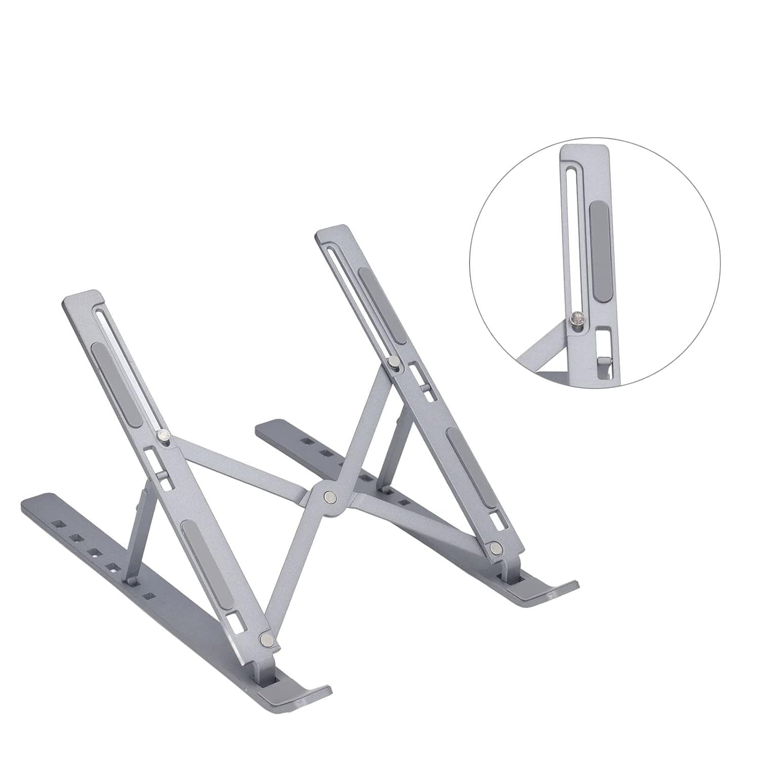 Metal Portable Laptop Stand, with 7 Adjustable Angles (1 Pc) thumbnail 5
