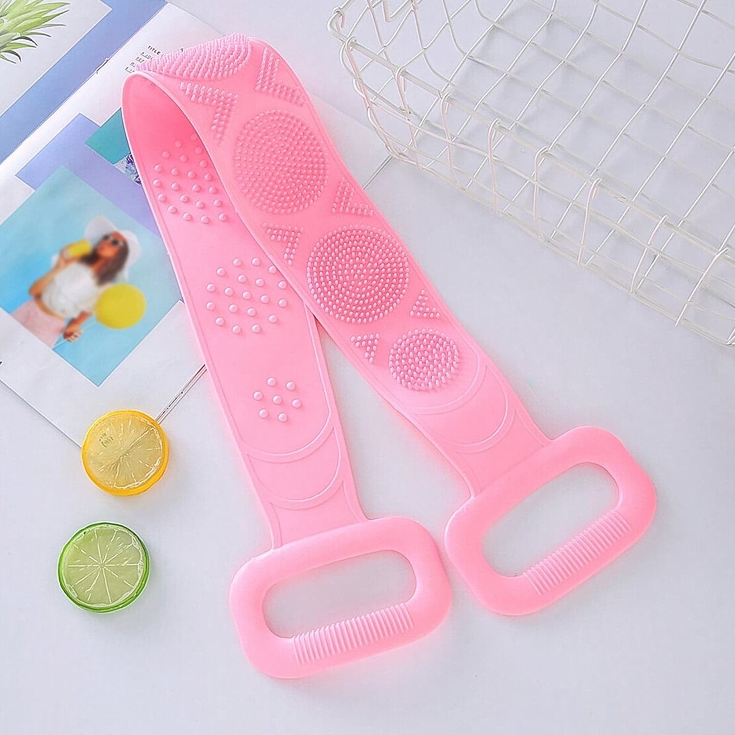 Silicone Body Back Scrubber - Double-Sided Bath Brush for Deep Cleaning & Massage (Medium Size /1pc) thumbnail 1