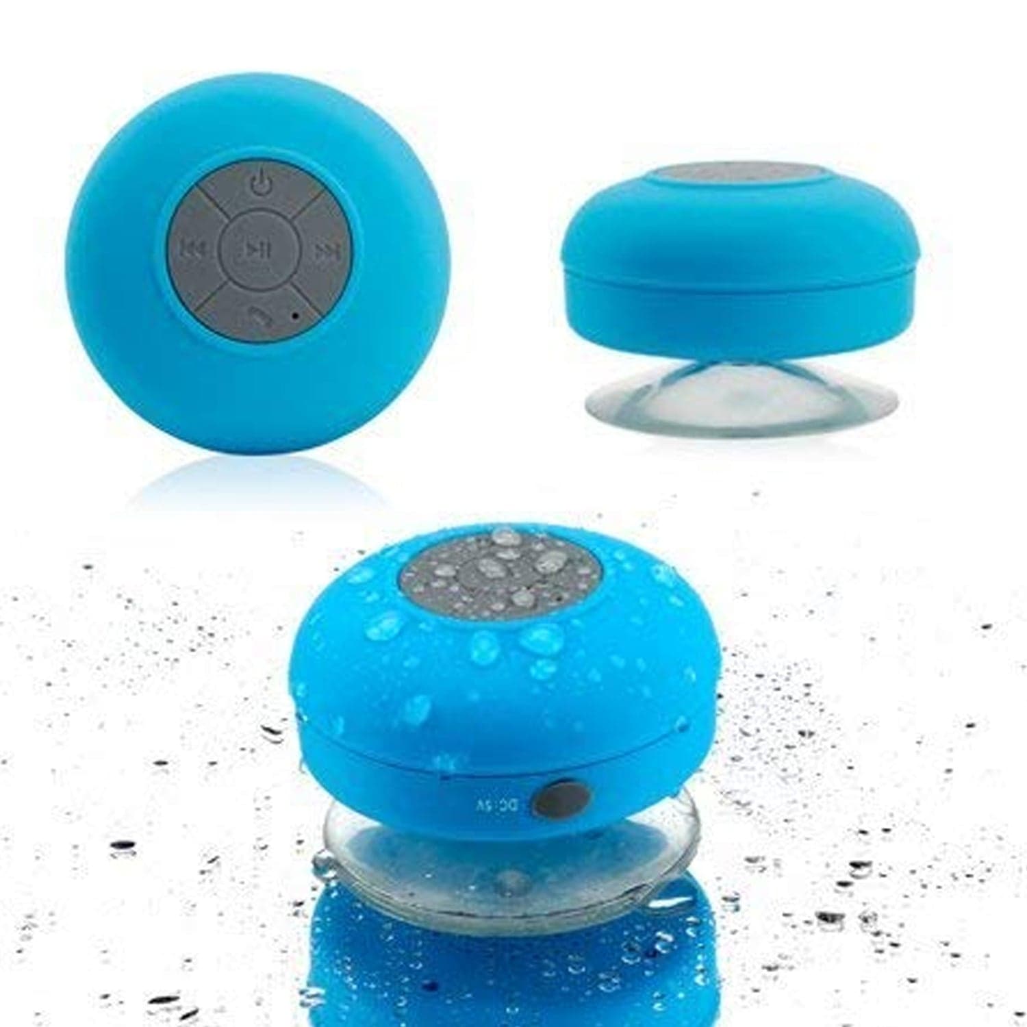 Mini Waterproof Hands-Free Bluetooth Speaker with MIC Suction Cup (1 Pc) thumbnail 3
