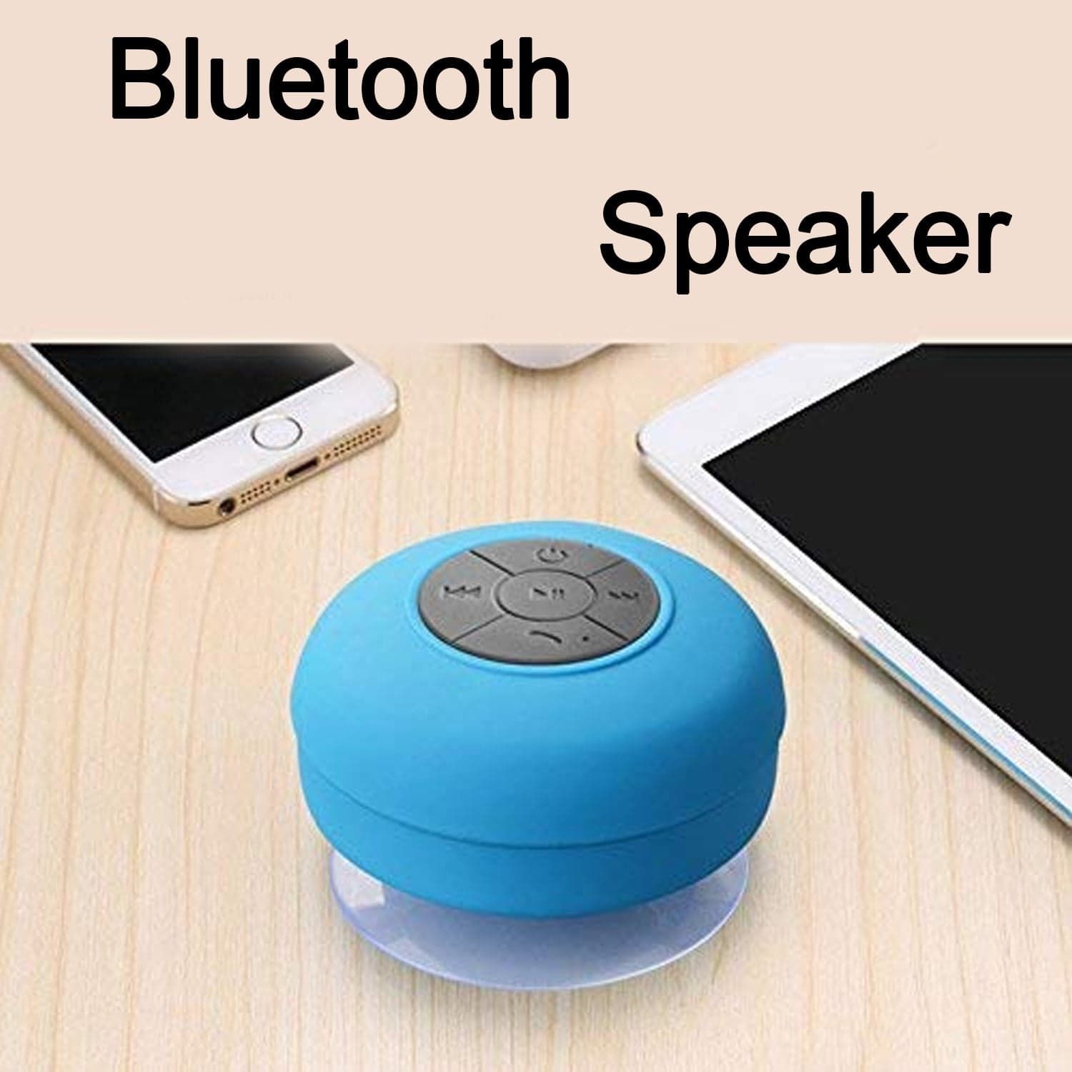 Mini Waterproof Hands-Free Bluetooth Speaker with MIC Suction Cup (1 Pc) thumbnail 7