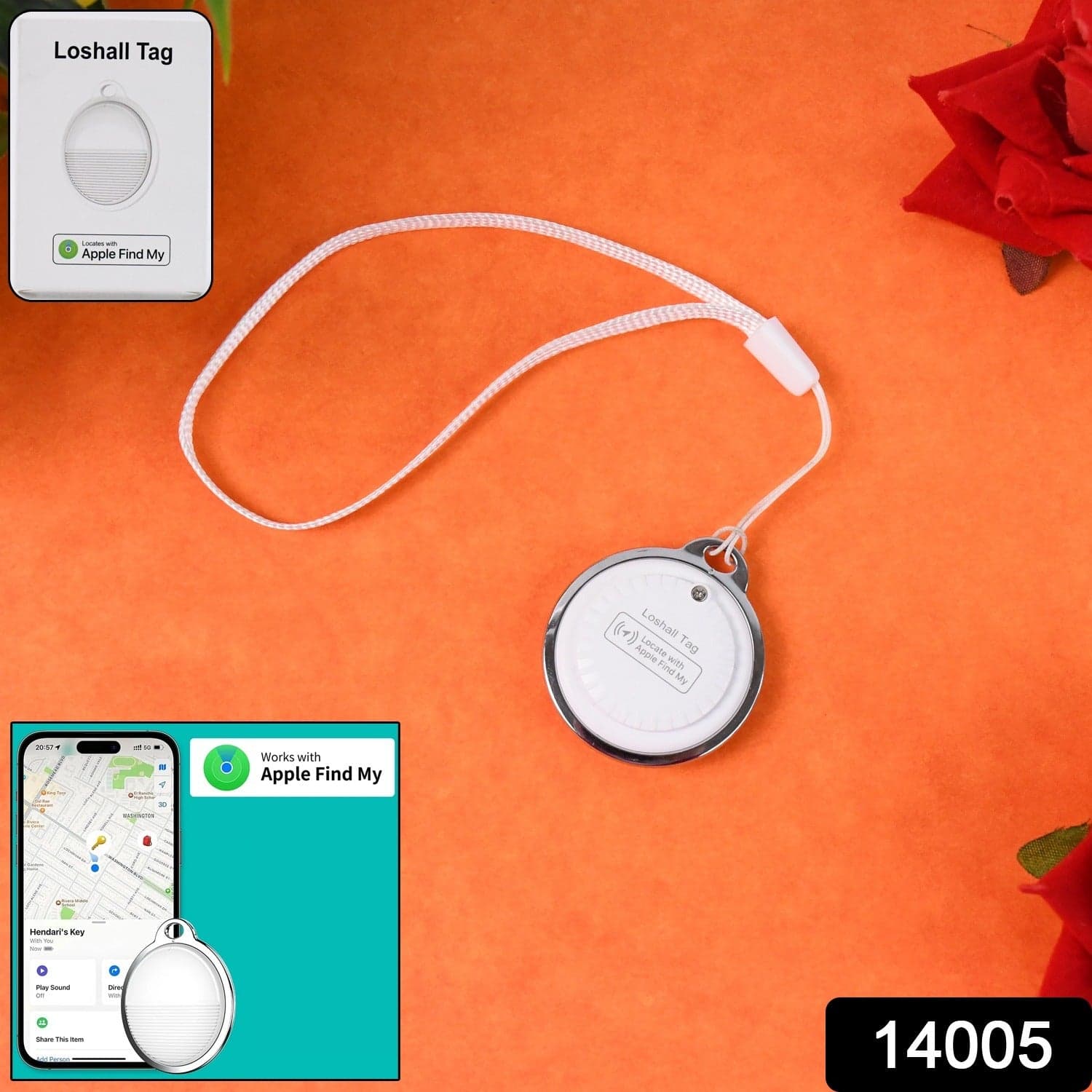 Finder Compatible with Find My App Global Tracking GPS Tracker with Sound Alarm thumbnail 2
