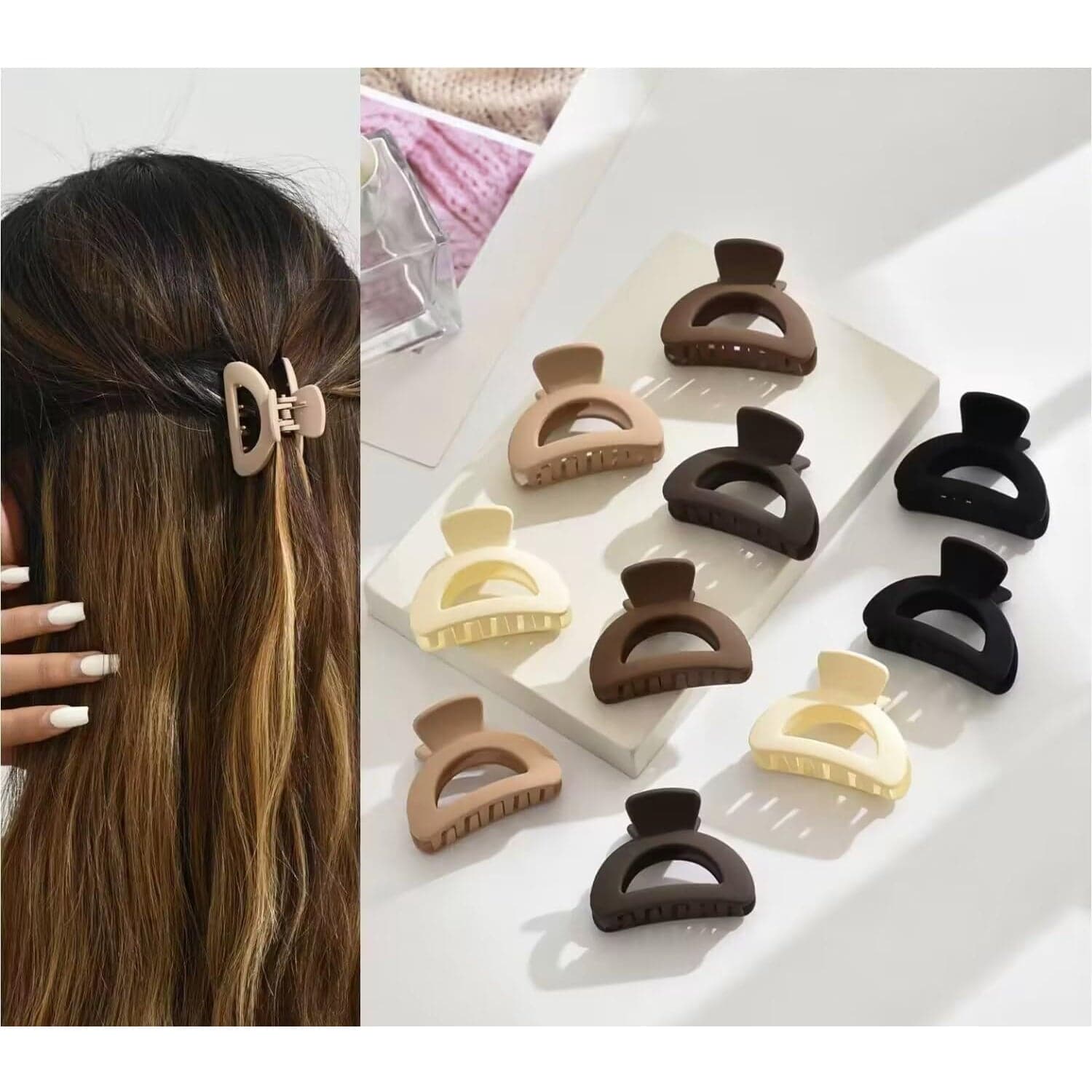 Plastic Small Hair Clips for Girls Kids Hair Accessories (3 Pcs Set / Mix Color & Design) thumbnail 8