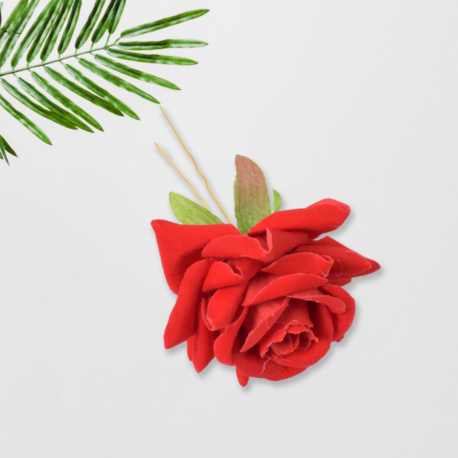 Hair Clip Red Rose Bridal Hair Pins Rose (12 Pcs Set / Red Color Only), Hair accessories thumbnail 5