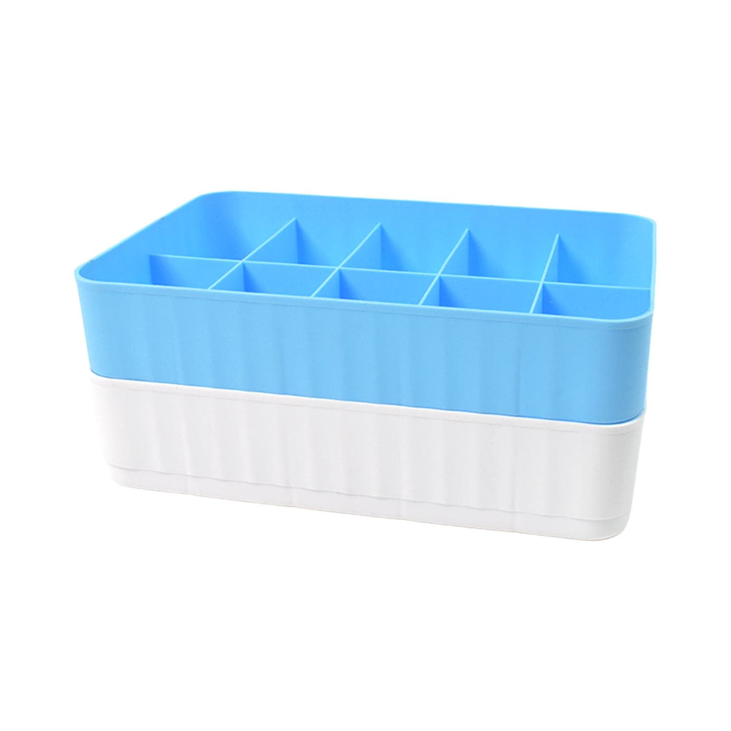 Multi-Function Desktop Drawer Storage Box 10 Grid Underwear Socks Box (2 Pc Set) thumbnail 5