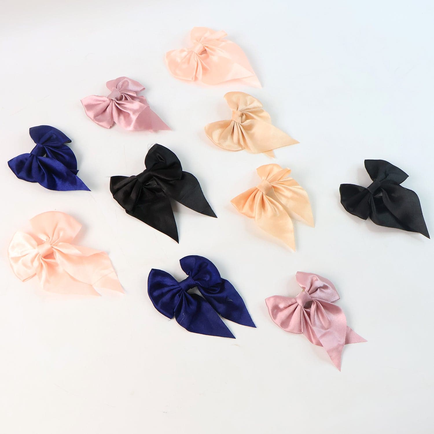 Satin Bow Hair Clip 10Pc thumbnail 4